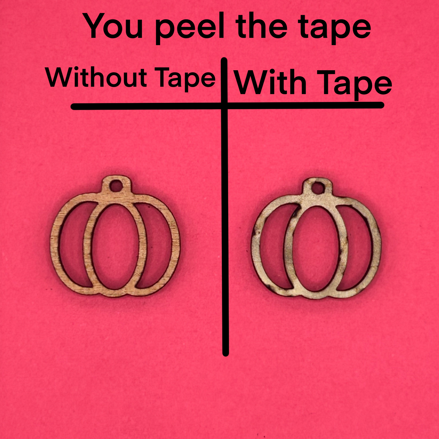 Blank Small Pumpkin wooden bezels