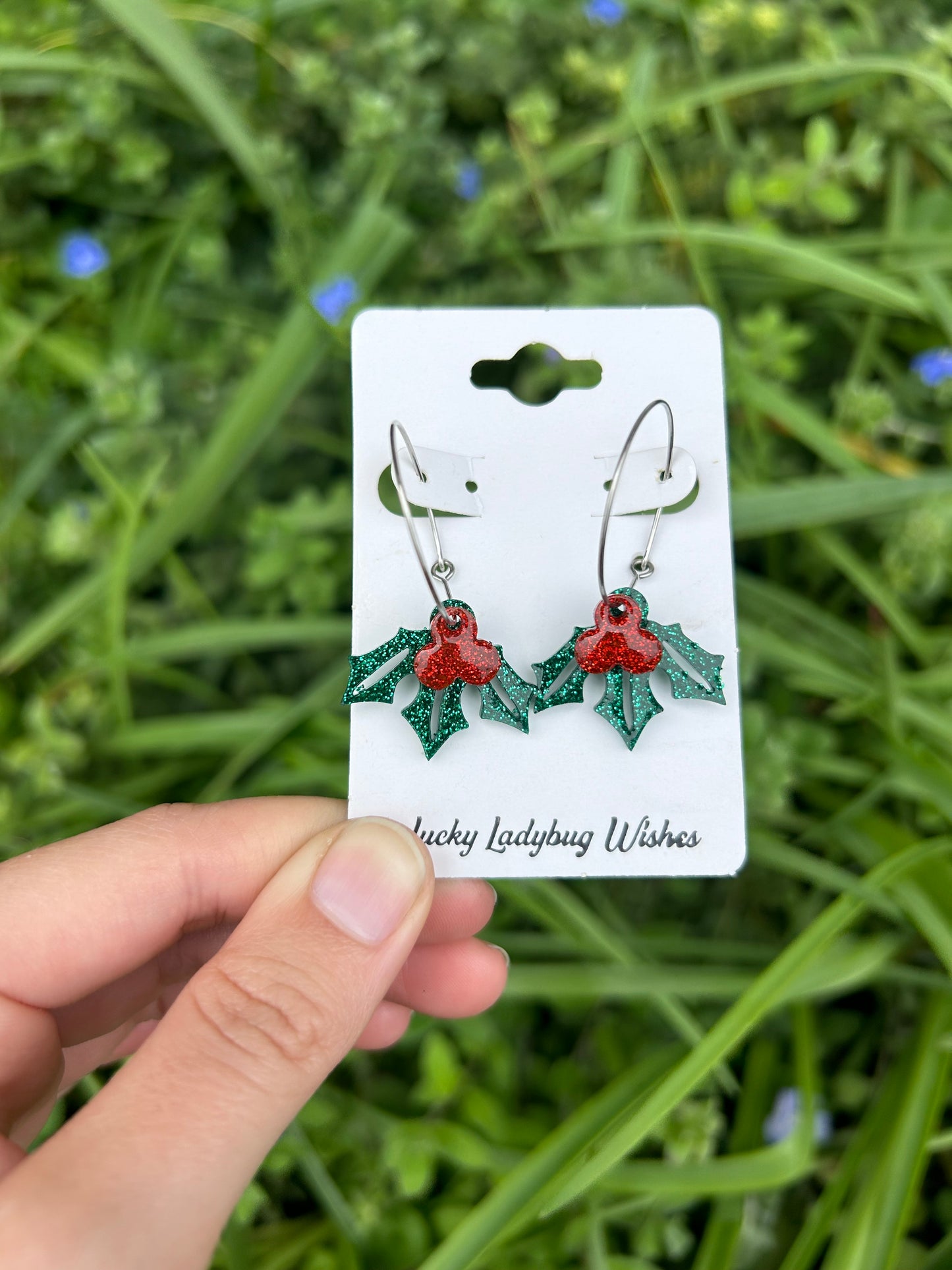 Mistletoe earrings