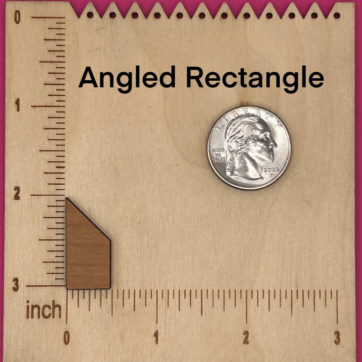 Blank half rectangle wooden bezels
