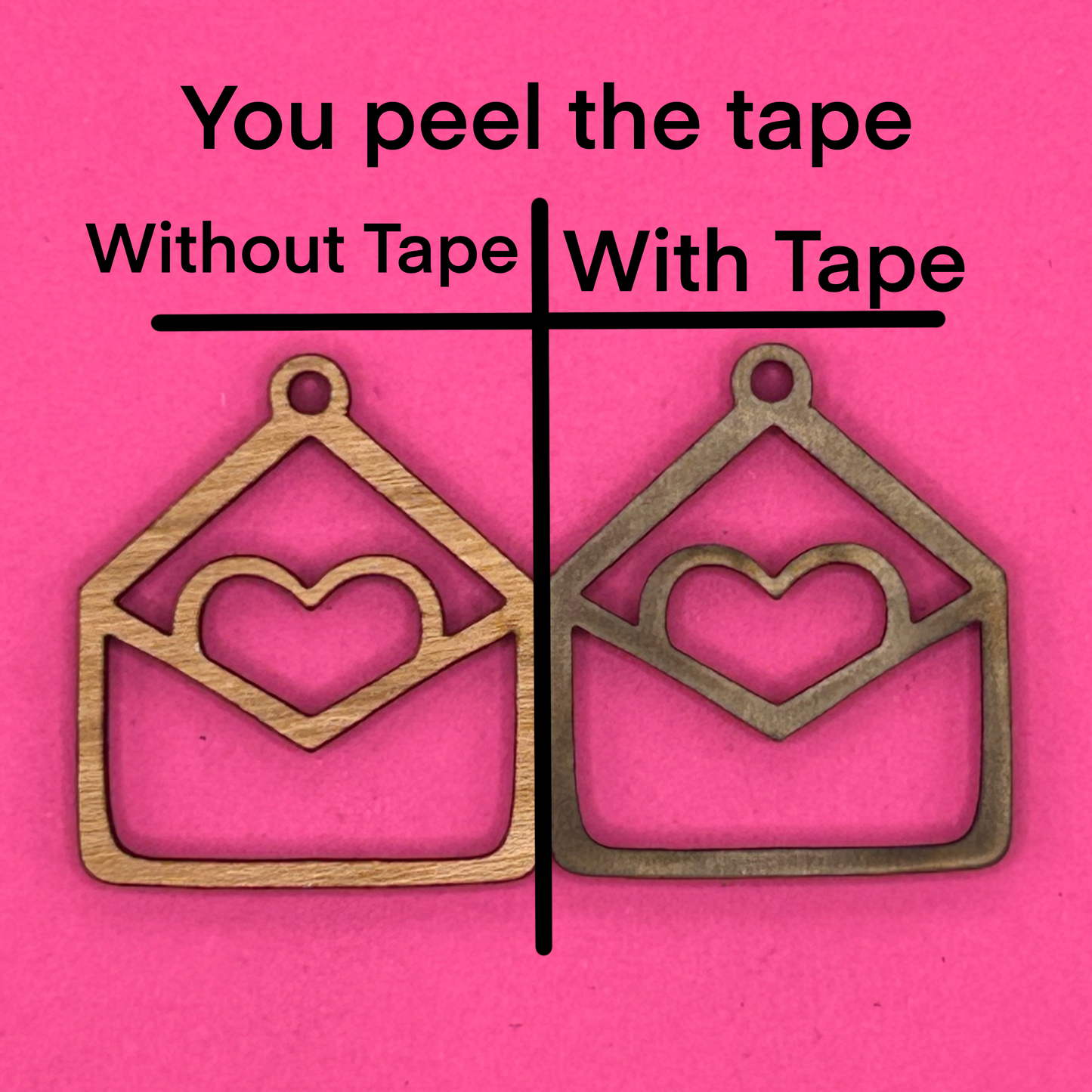 Blank love letter wooden bezel