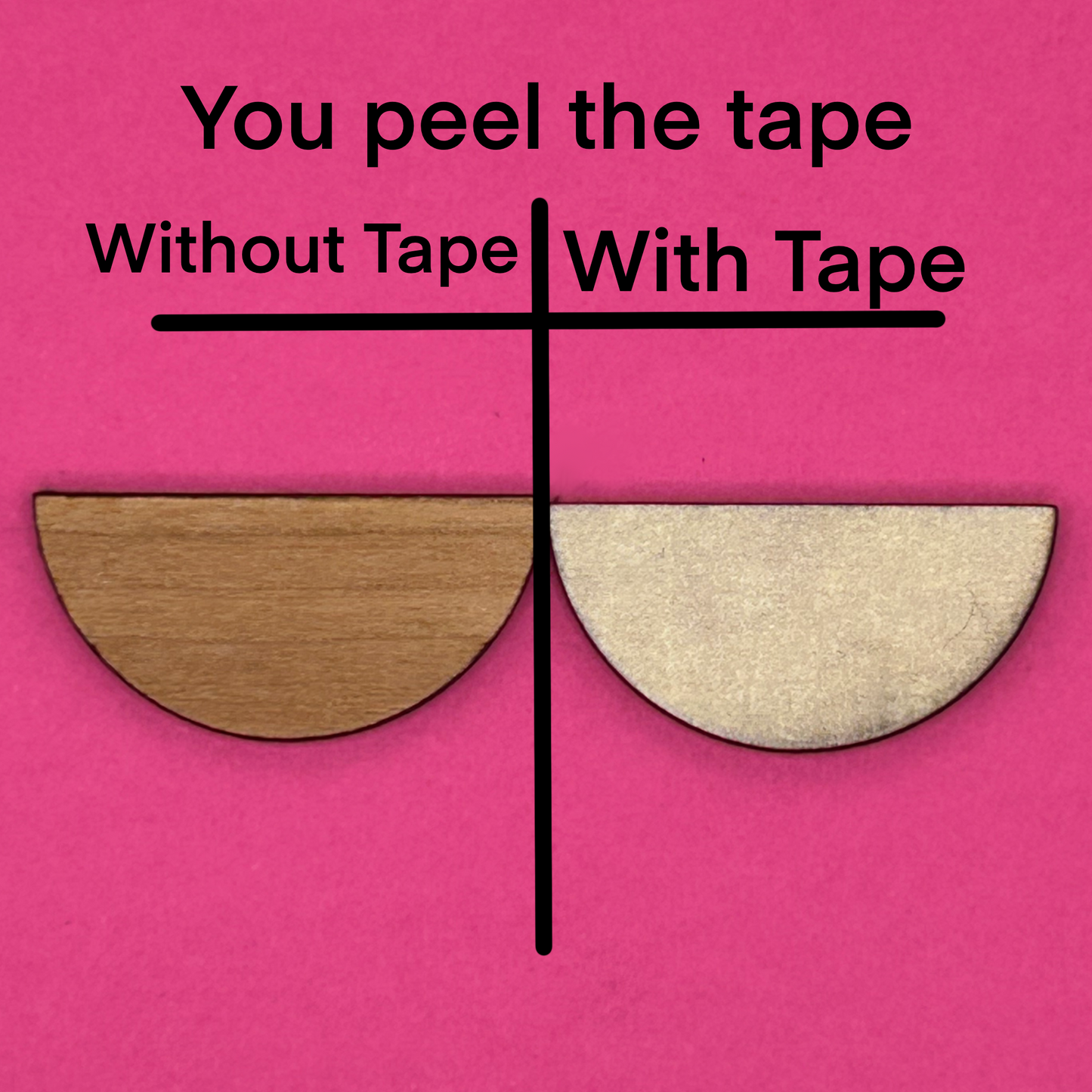 Blank half circle wooden bezels