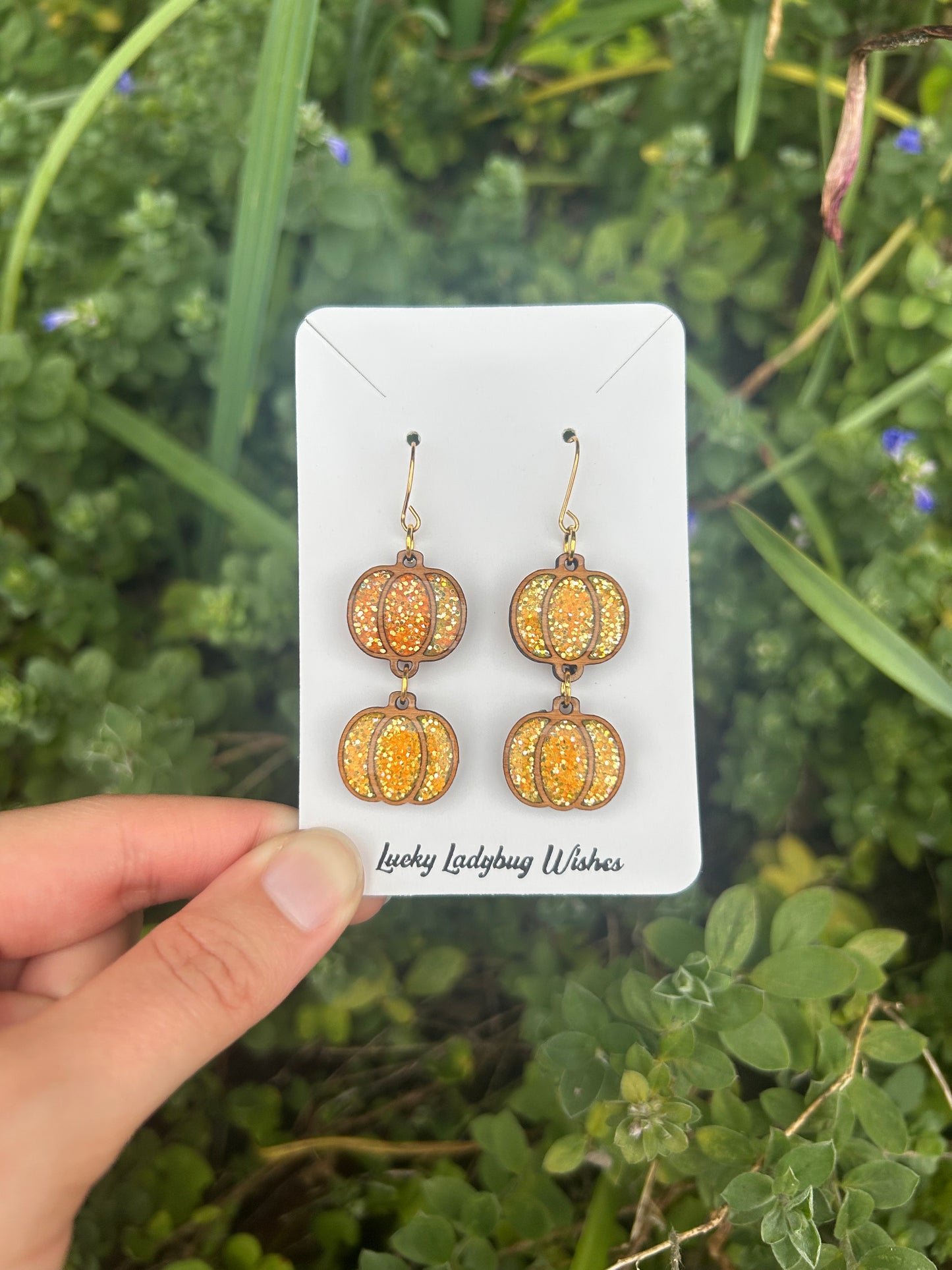 2 tier Pumpkin earrings