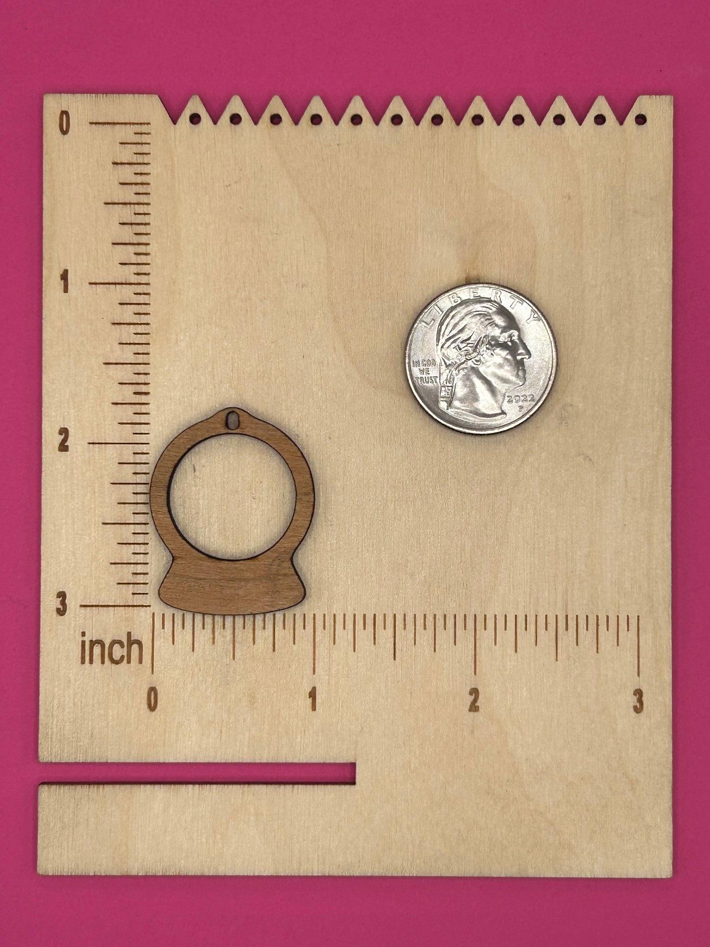 Blank snow globe wooden bezel