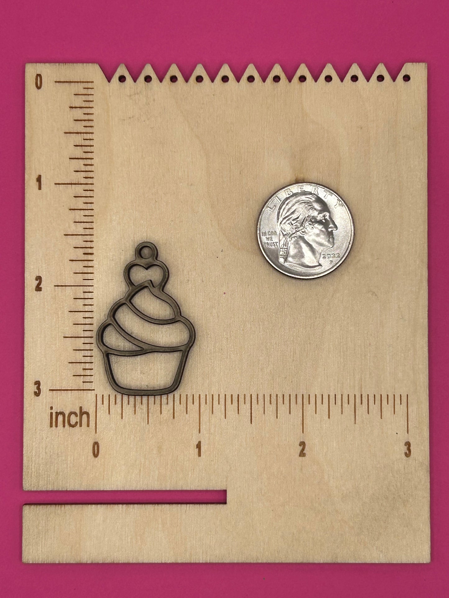 Blank cupcake wooden bezels