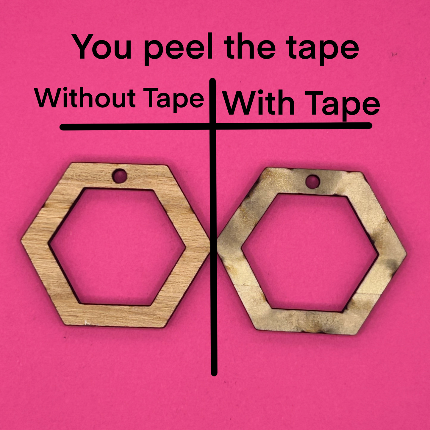 Blank hexagons wooden bezel