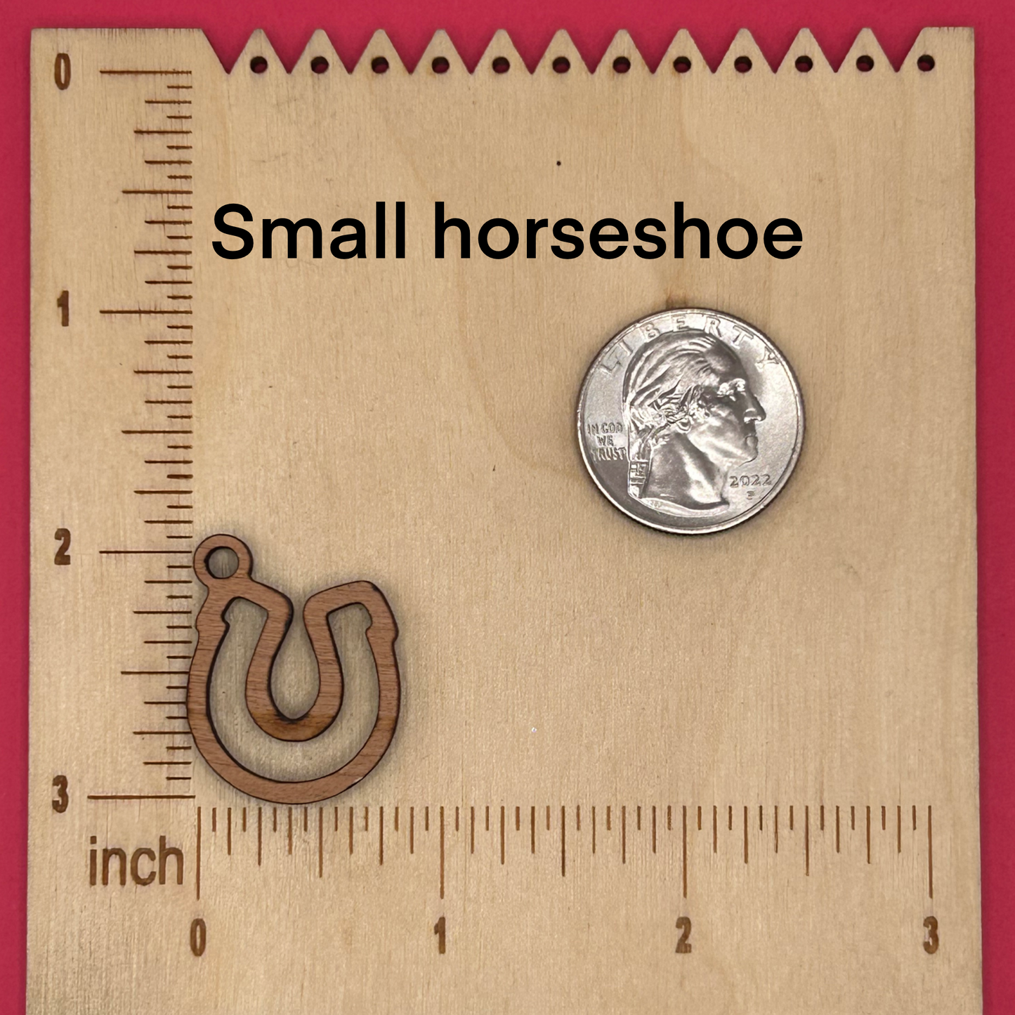 Blank horseshoe wooden bezels