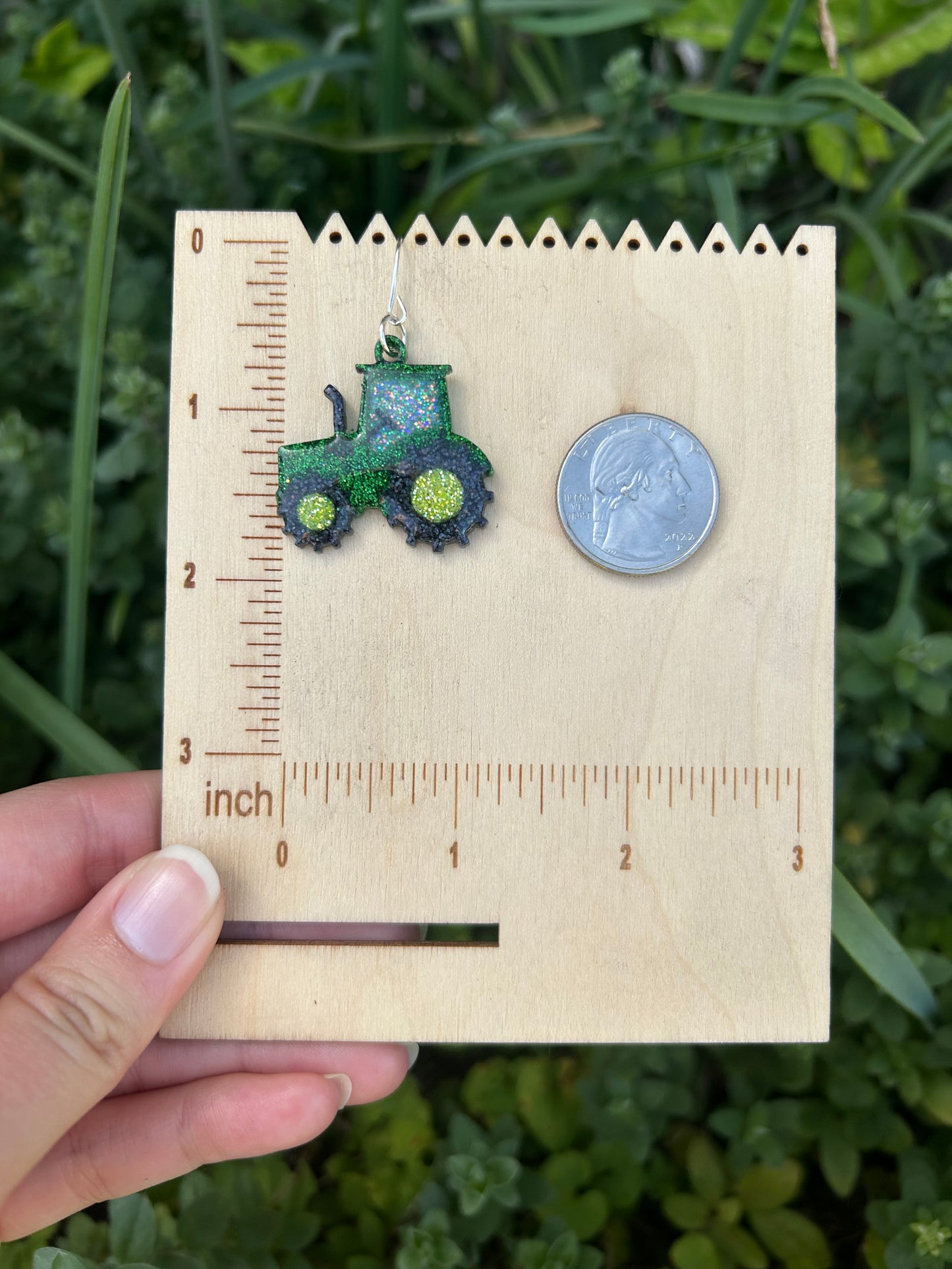 Tractor earrings