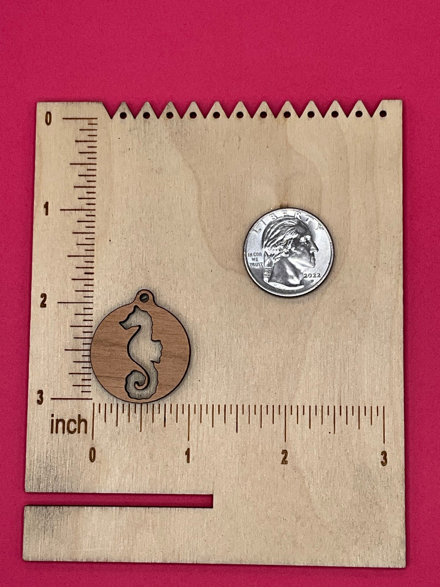 Blank Seahorse Hoop wooden bezels
