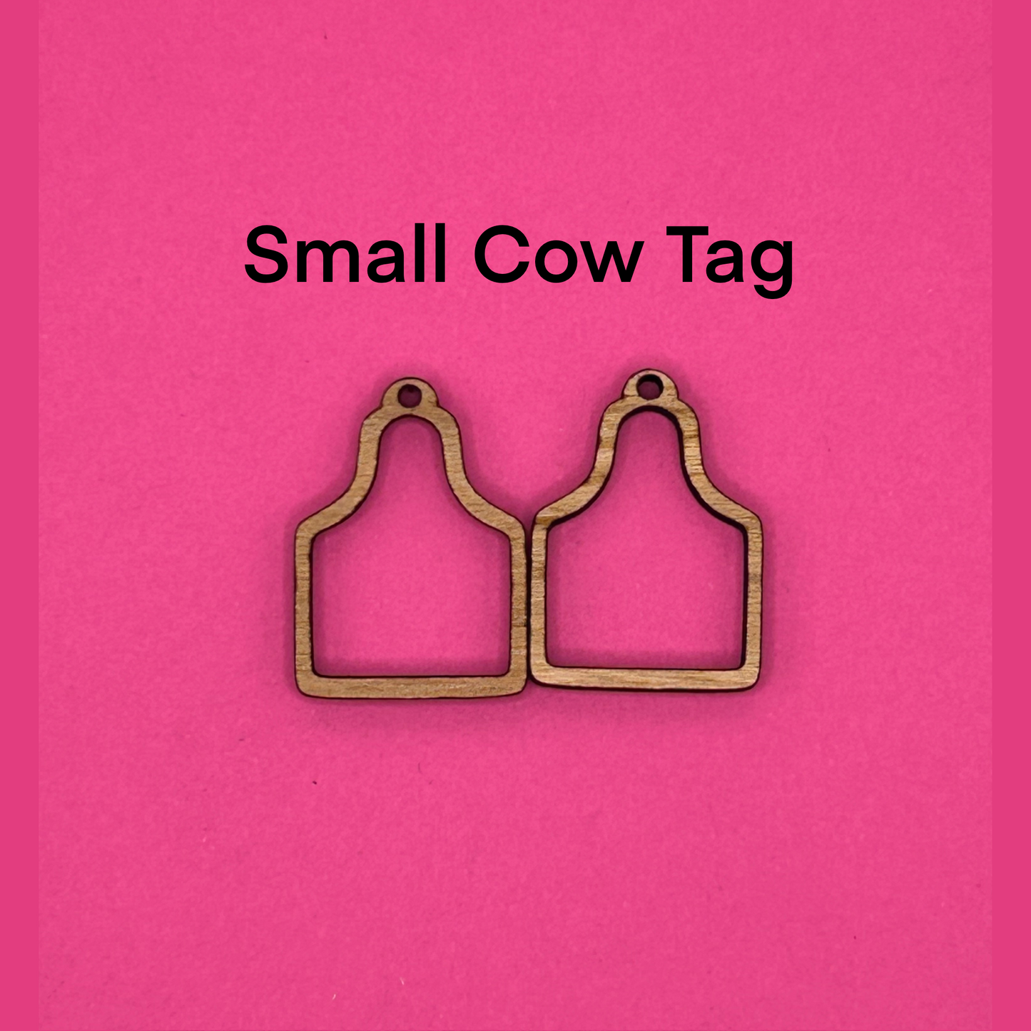 Blank cow tag wooden bezels