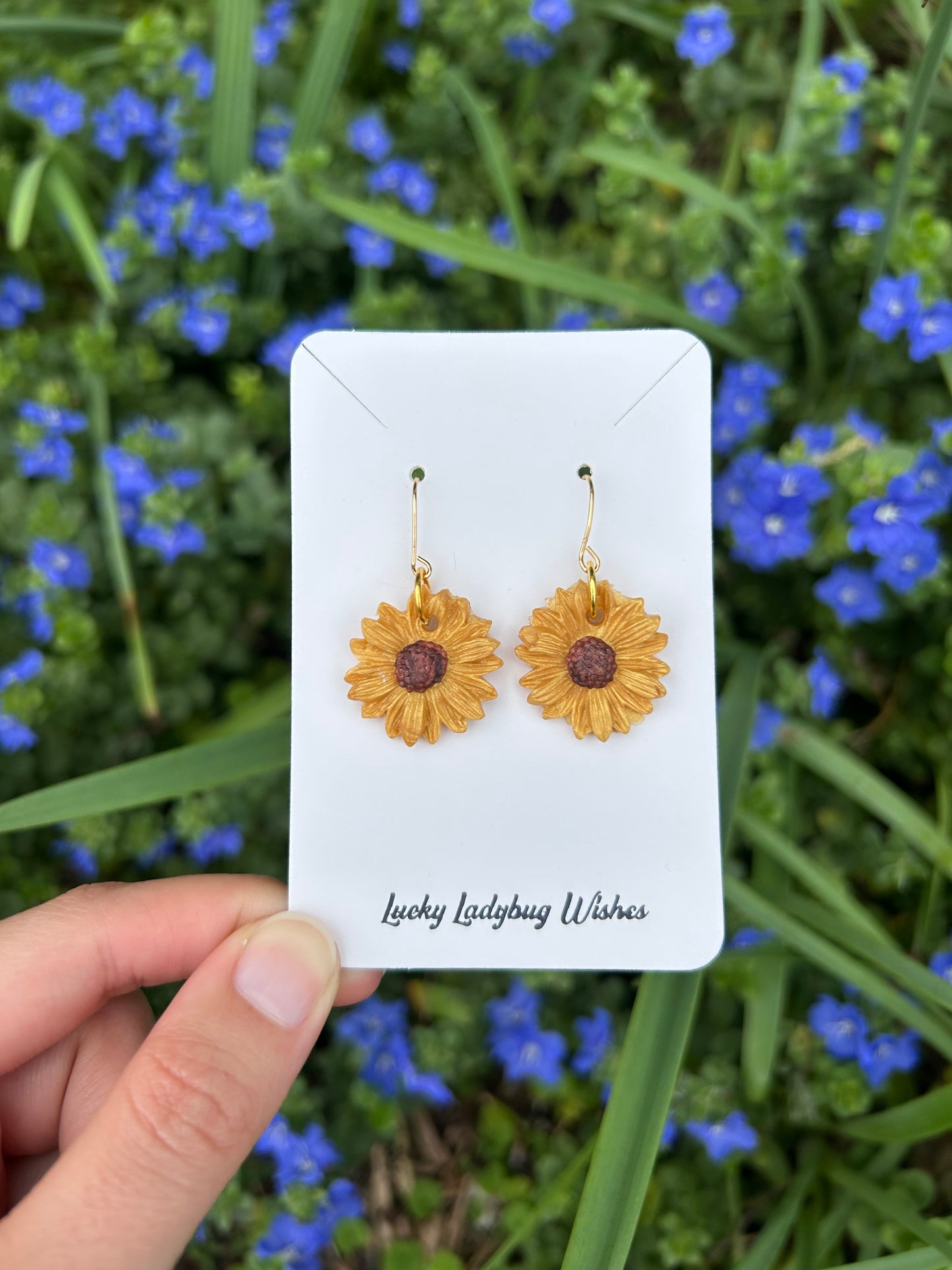 Sunflower earrings