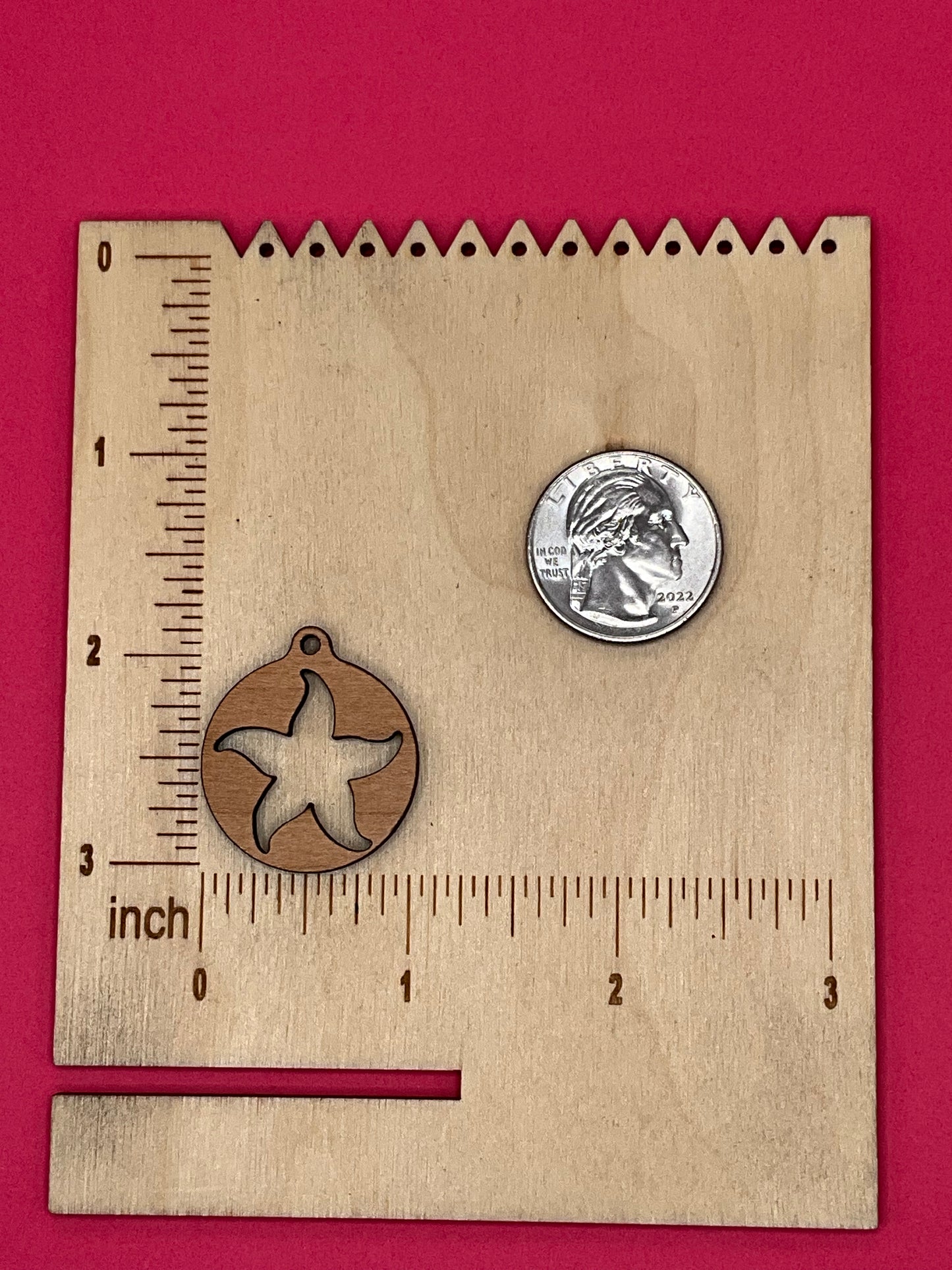 Blank Starfish Hoop wooden bezels