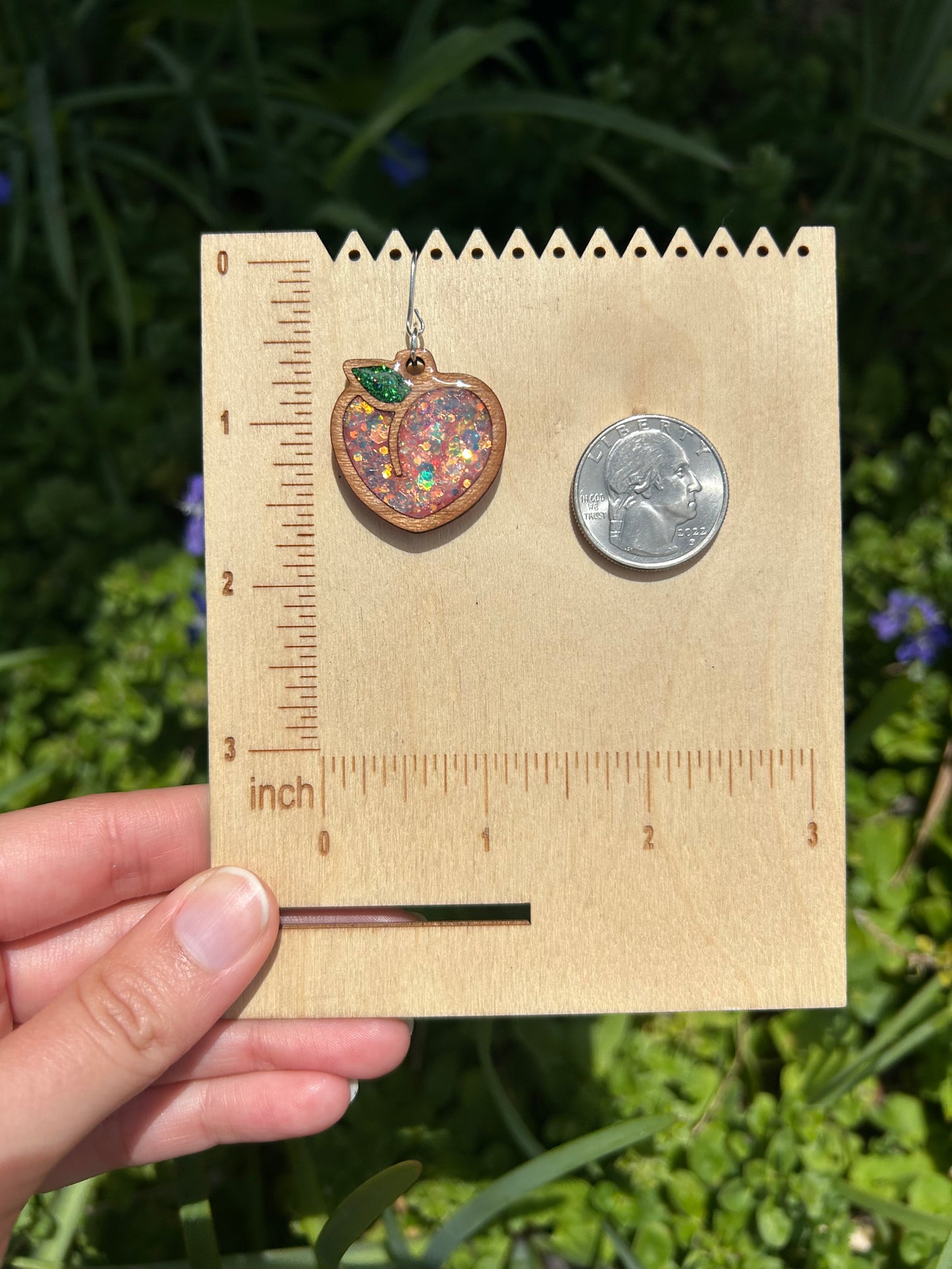 Peach earrings