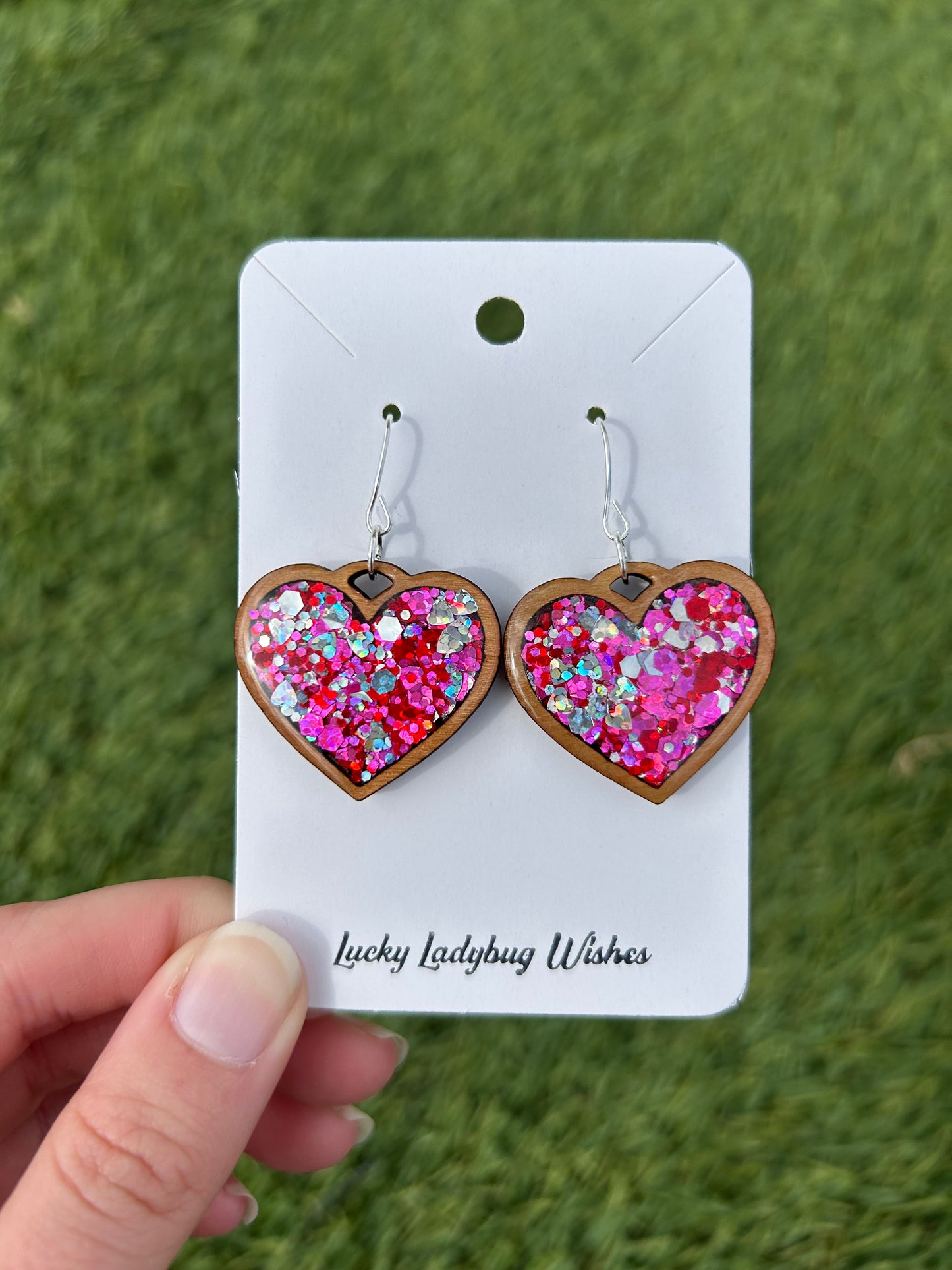 Plain heart earrings