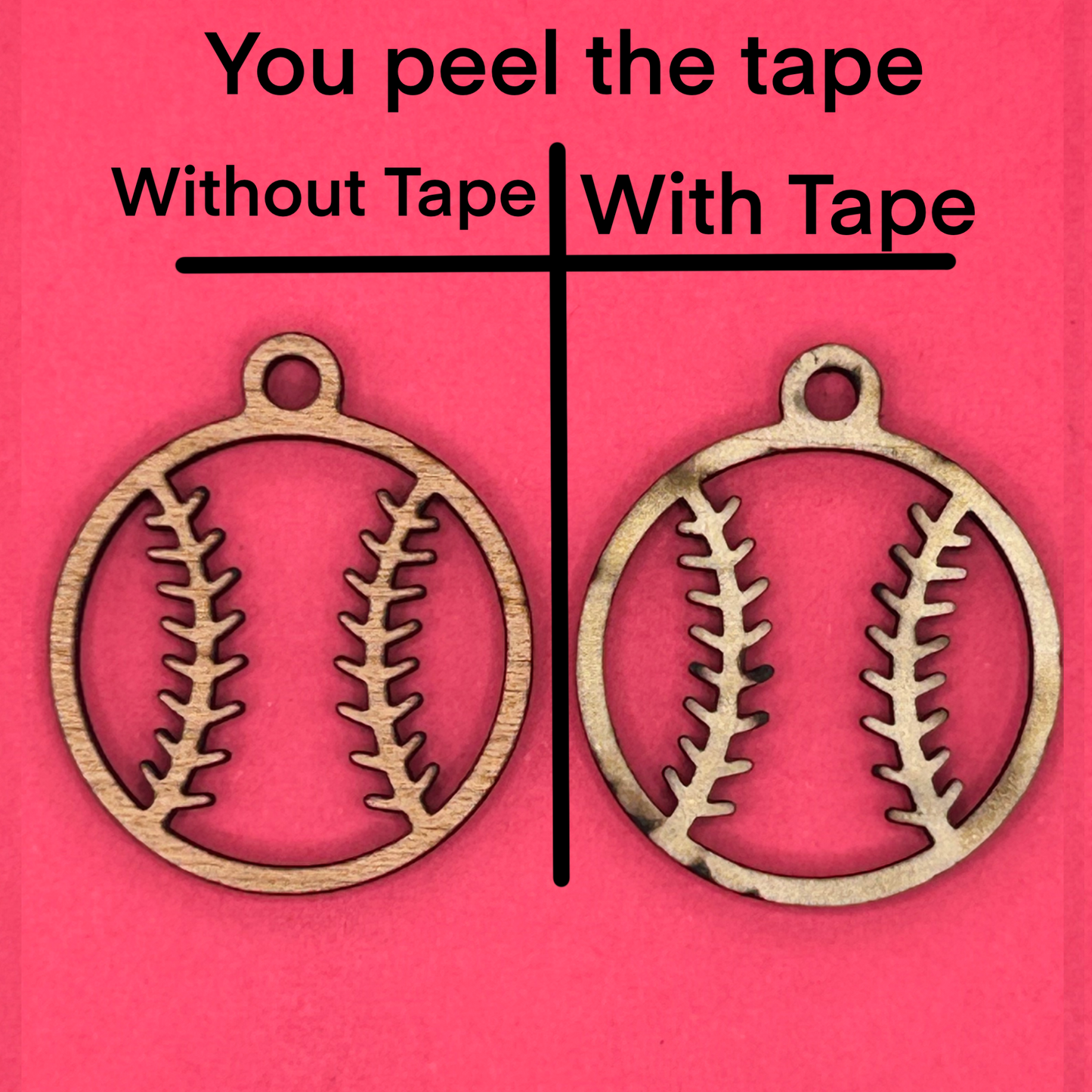 Blank Baseball wooden bezels