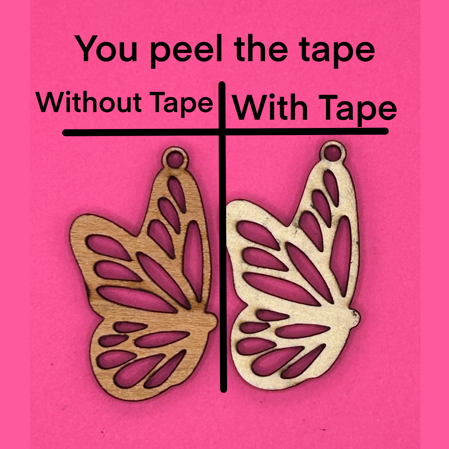 Blank butterfly wooden bezel