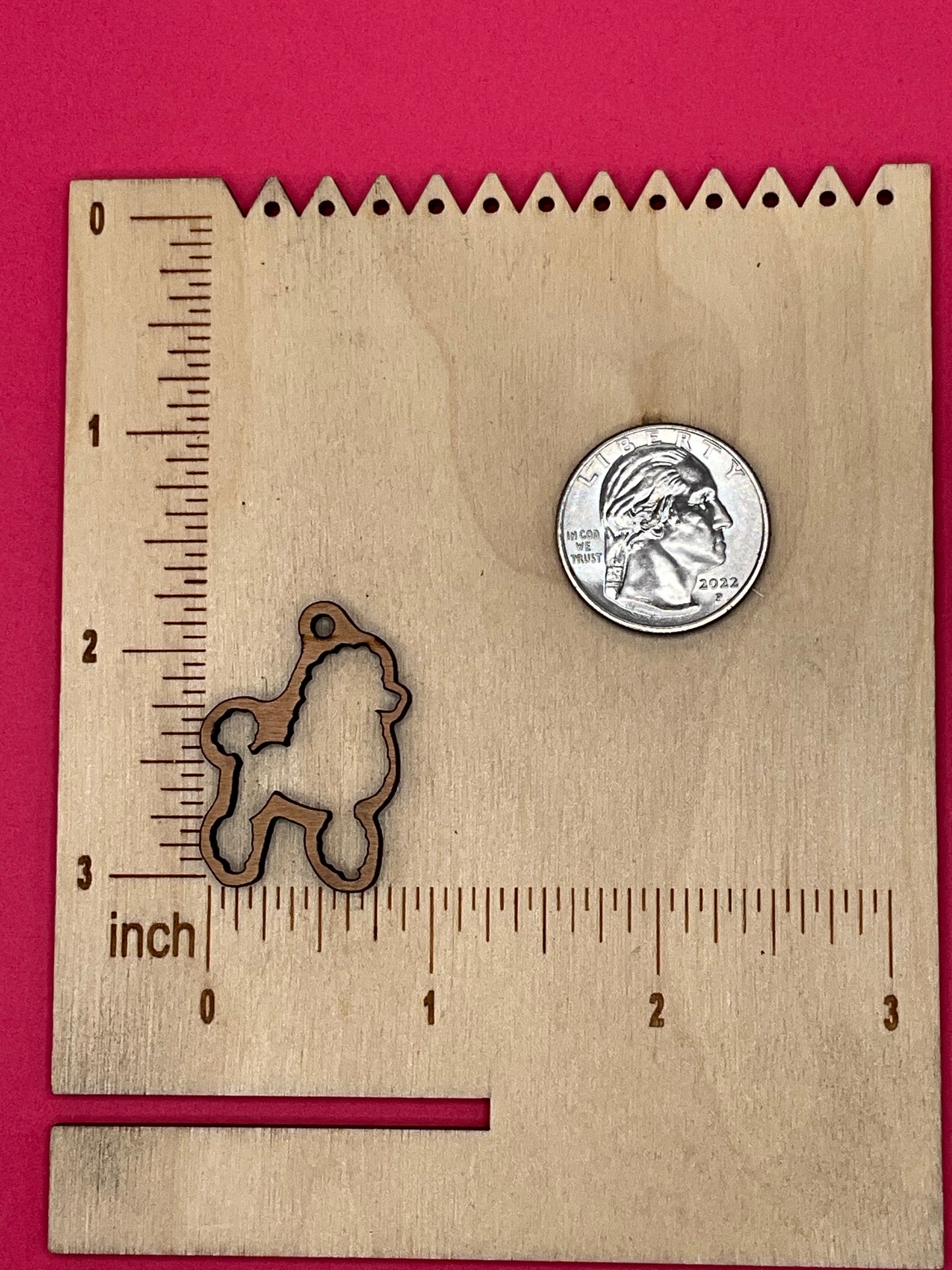 Blank Poodle wooden bezels