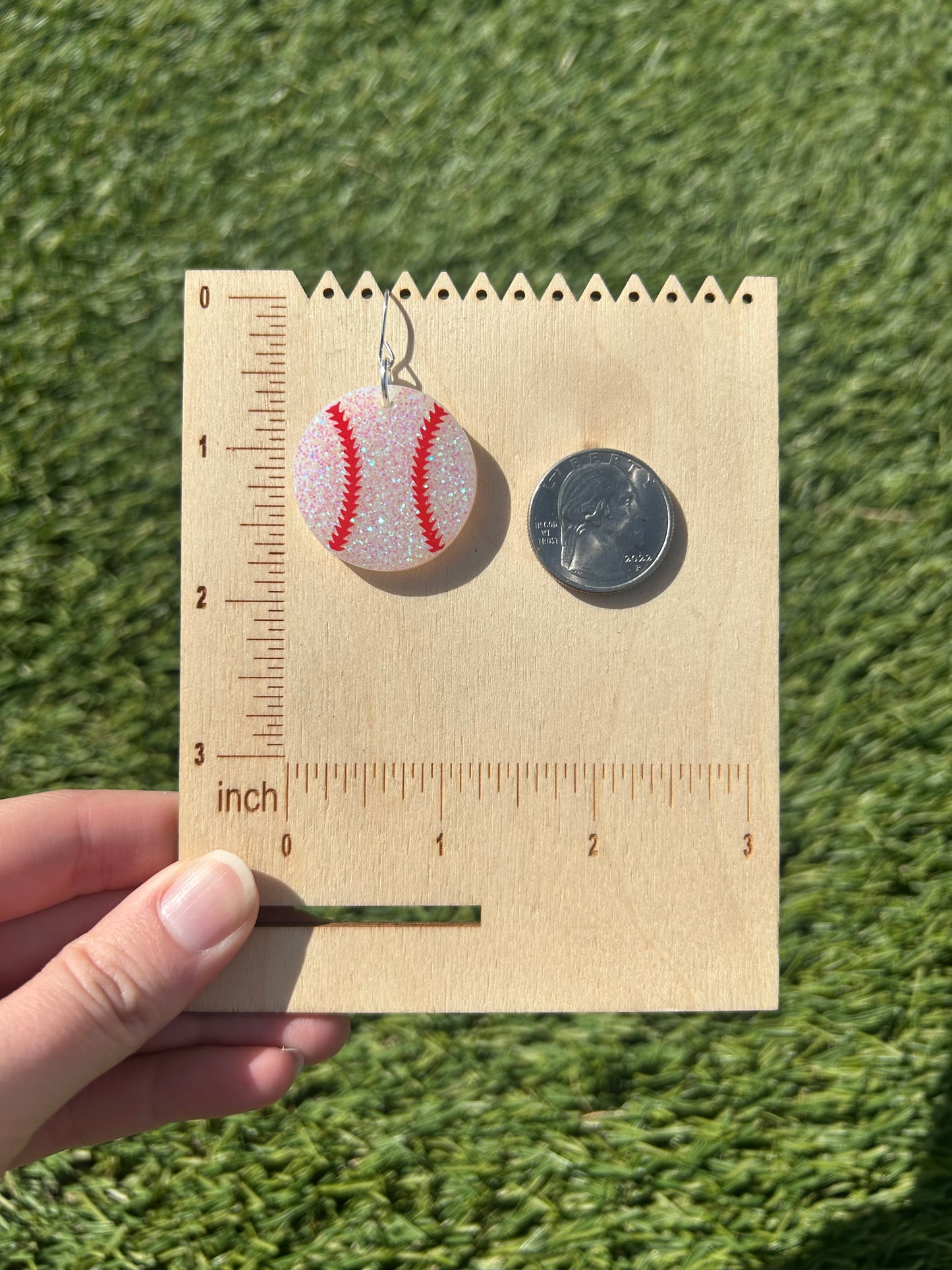 Baseball earrings
