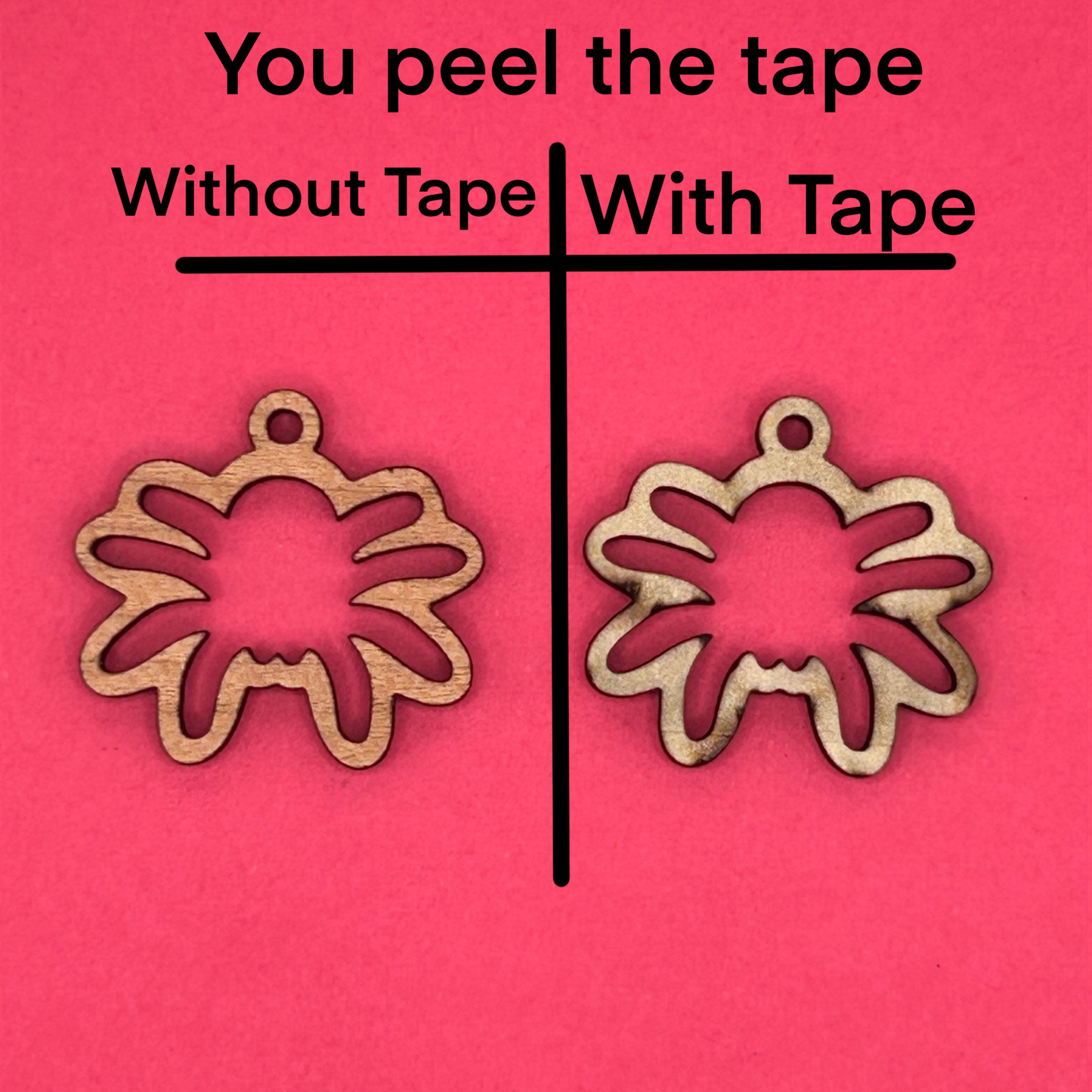 Blank spider wooden bezels