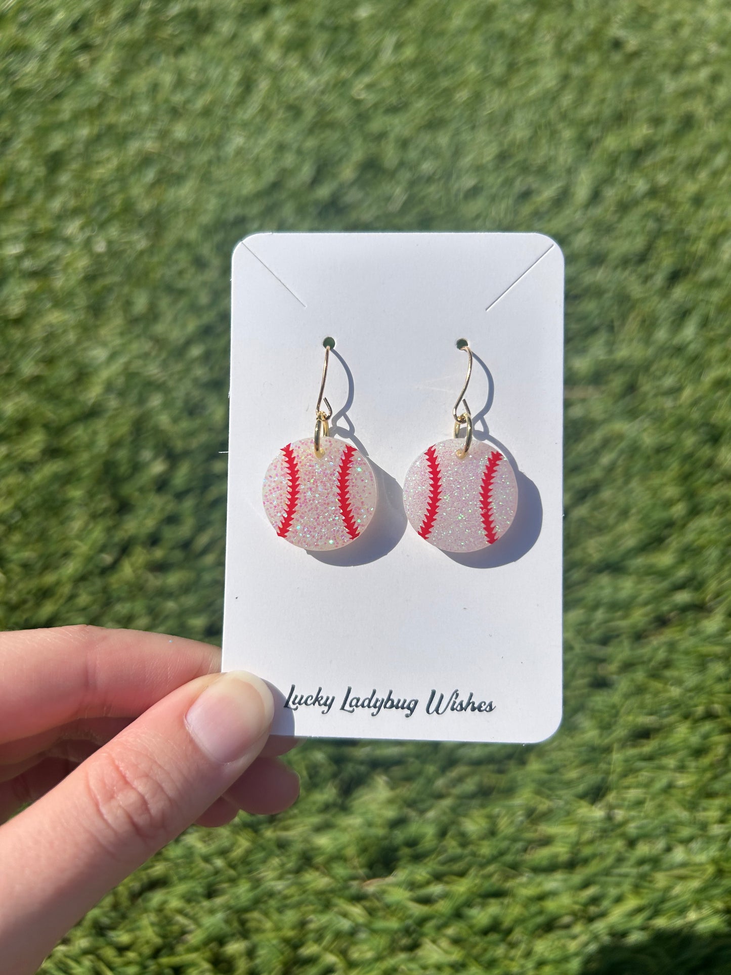 Baseball earrings
