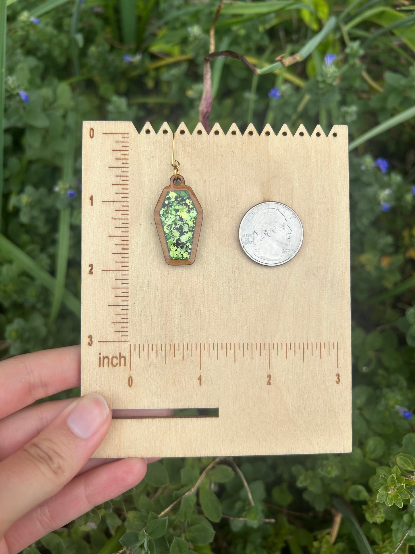 Coffin earrings