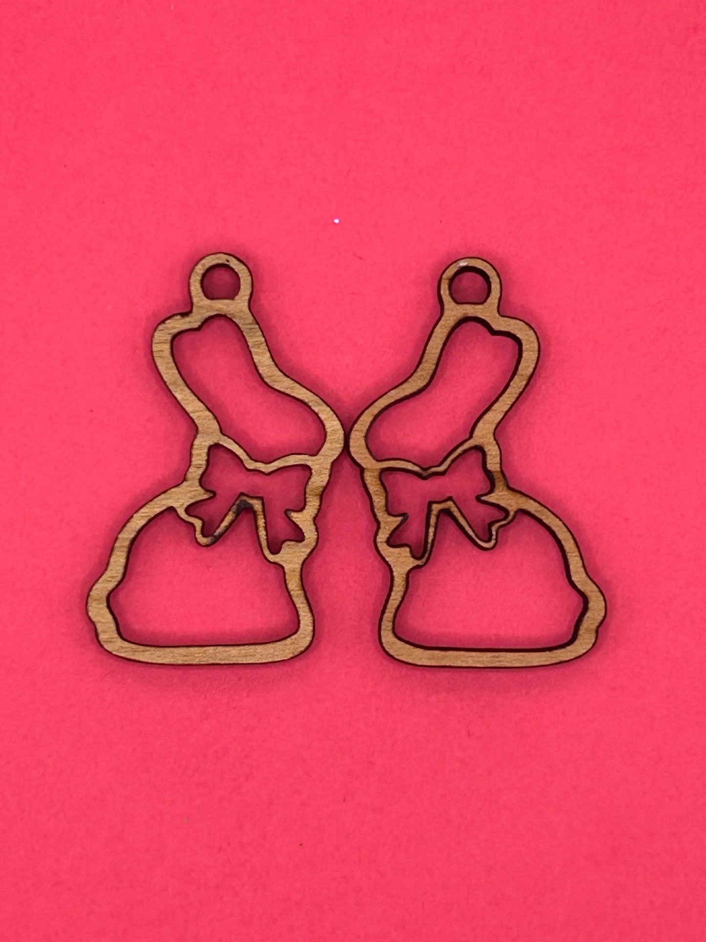 Blank chocolate bunny wooden bezels