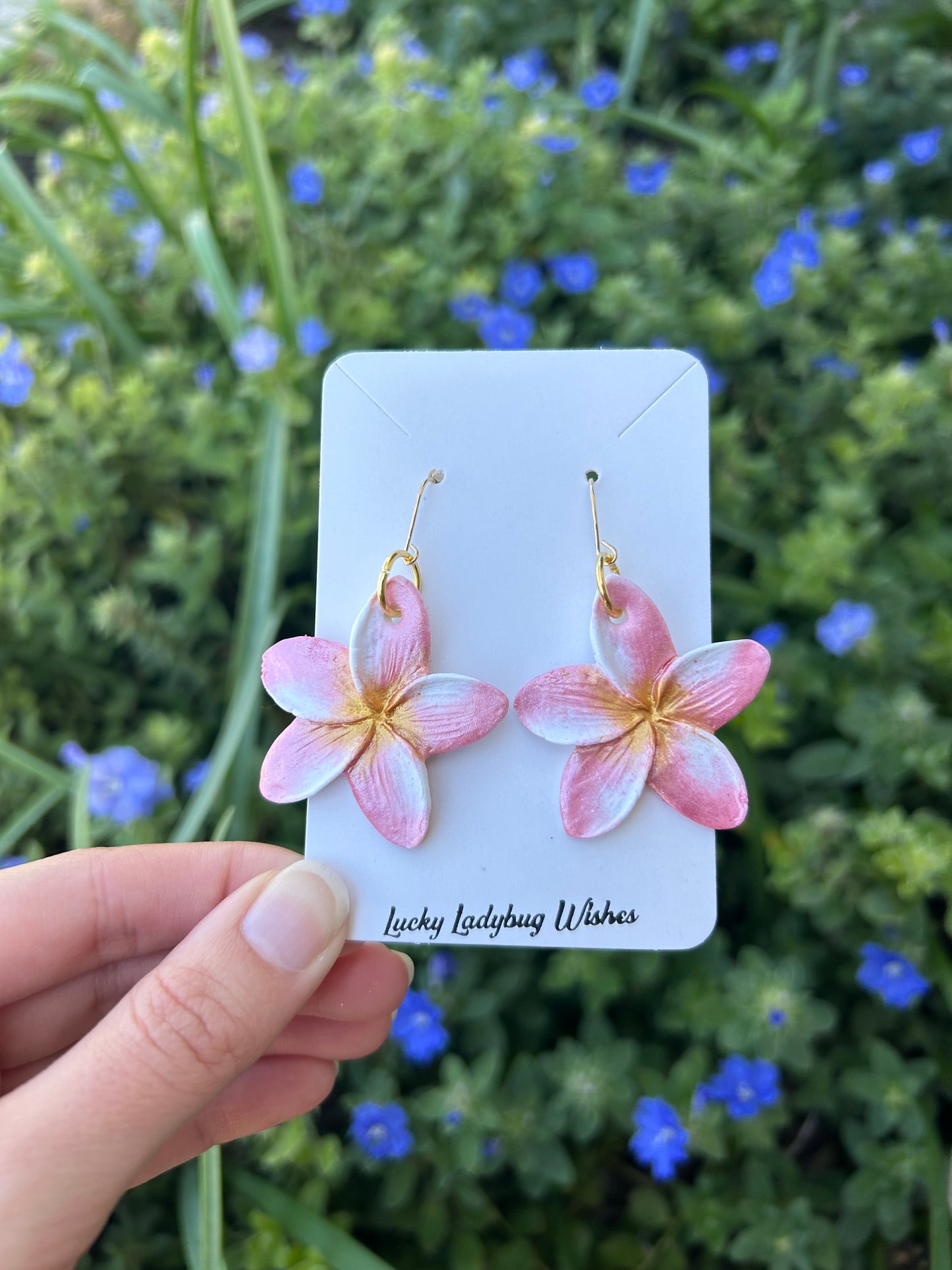 Plumeria earrings