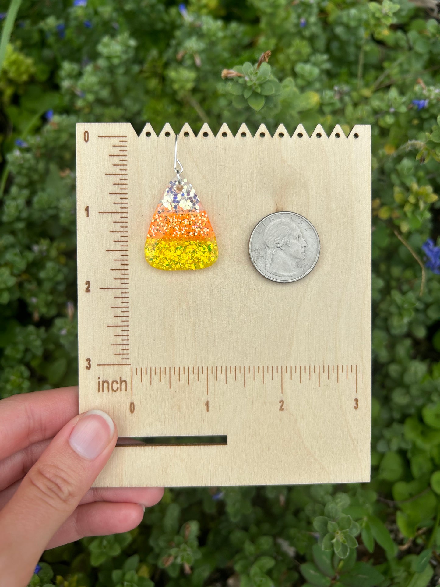 Candy corn earrings