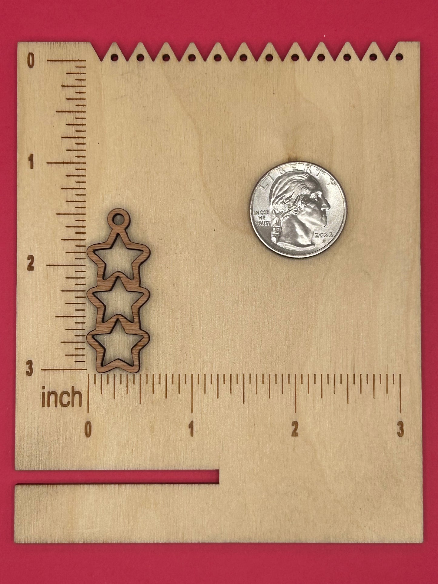 Blank 3 tier stars wooden bezels