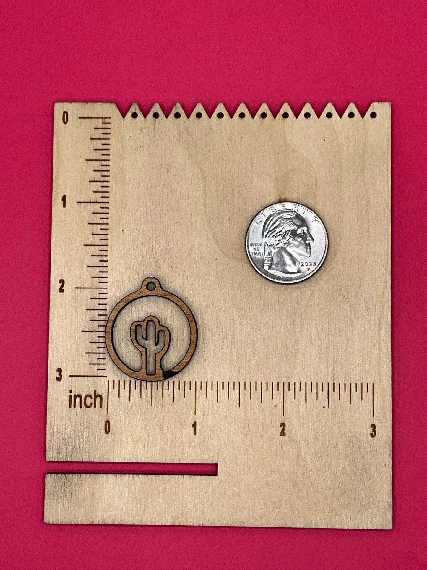 Blank Cactus Hoop wooden bezels