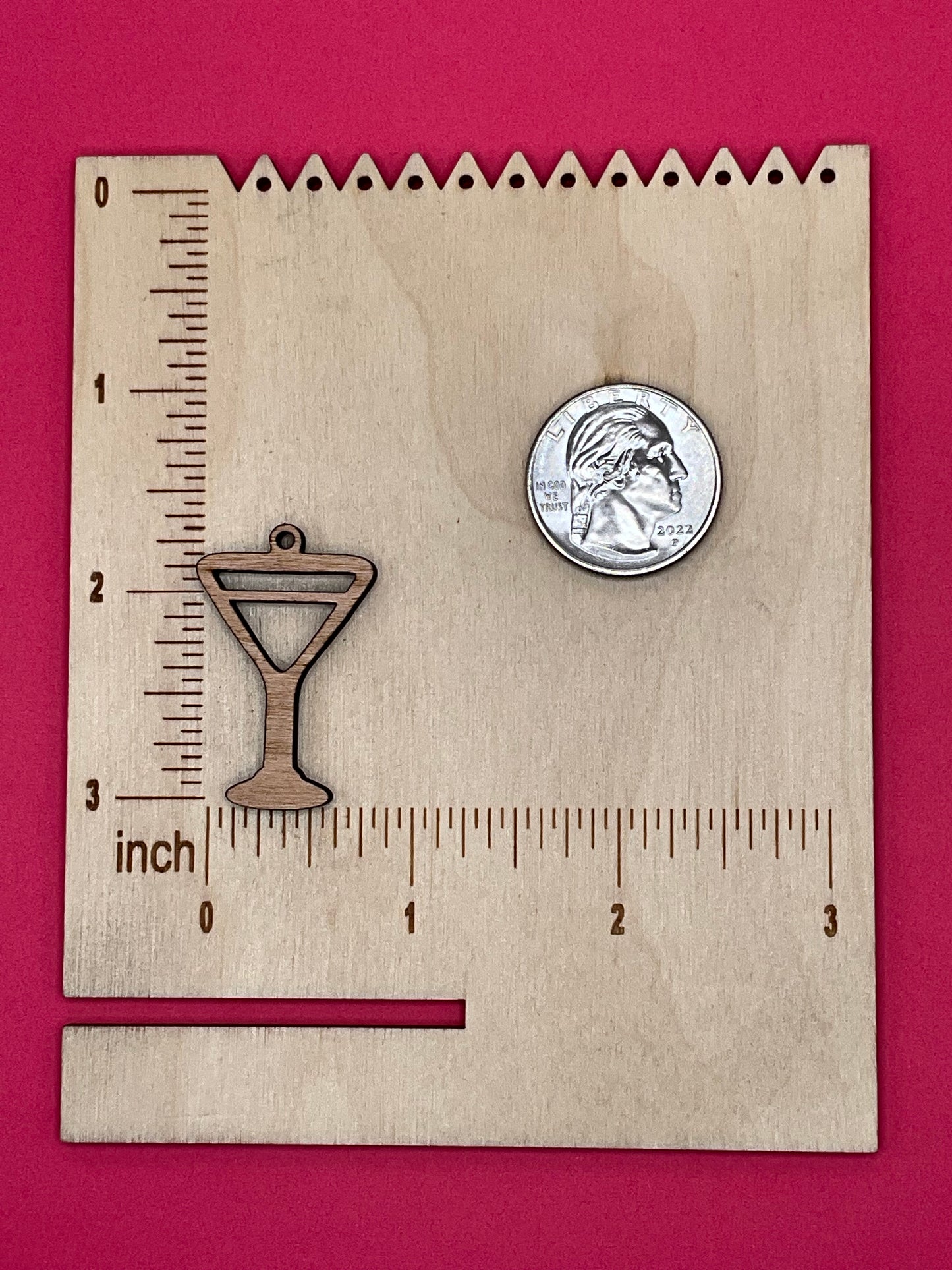 Blank Martini glass wooden bezels