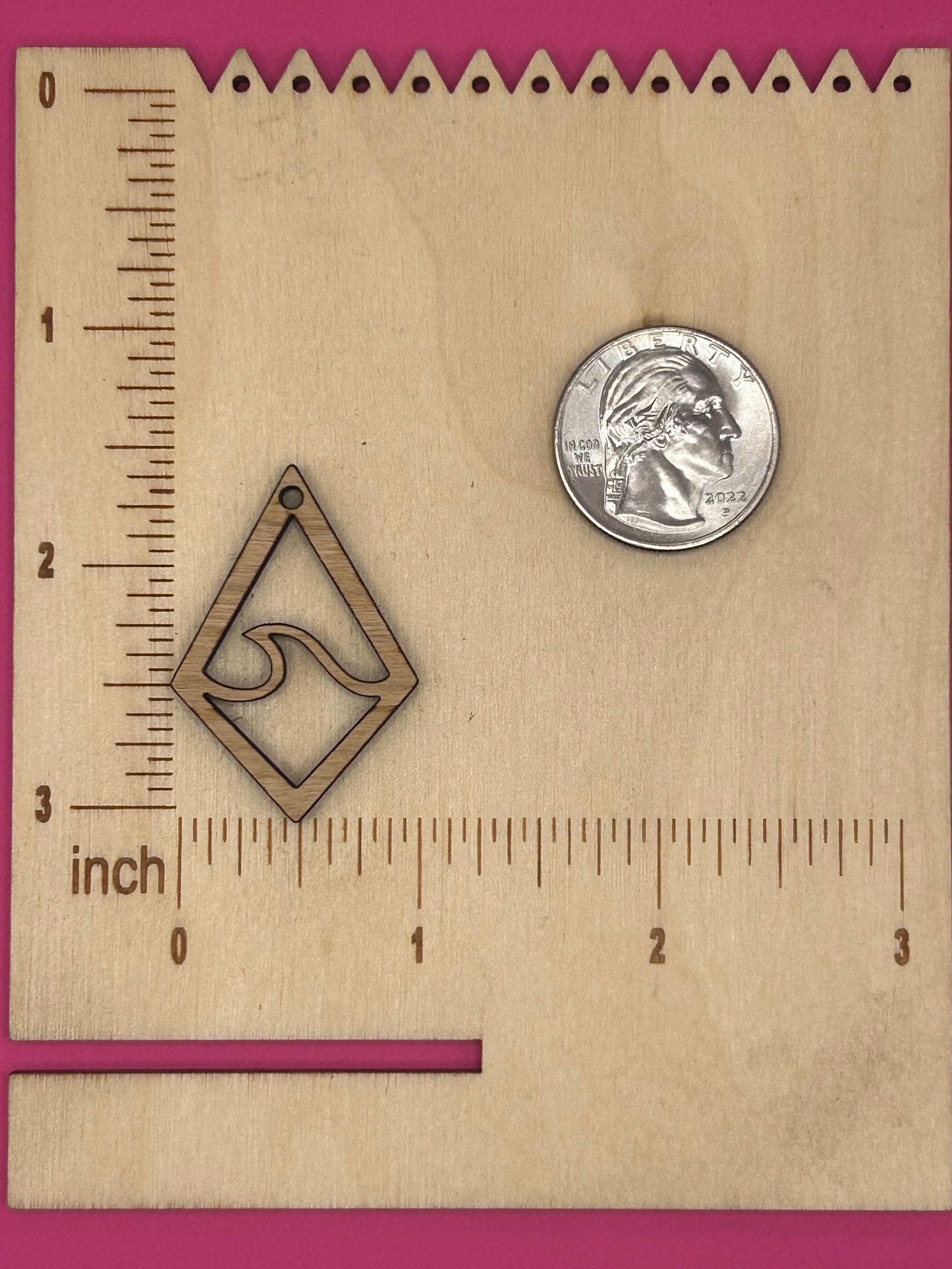 Blank chevron wave wooden blank