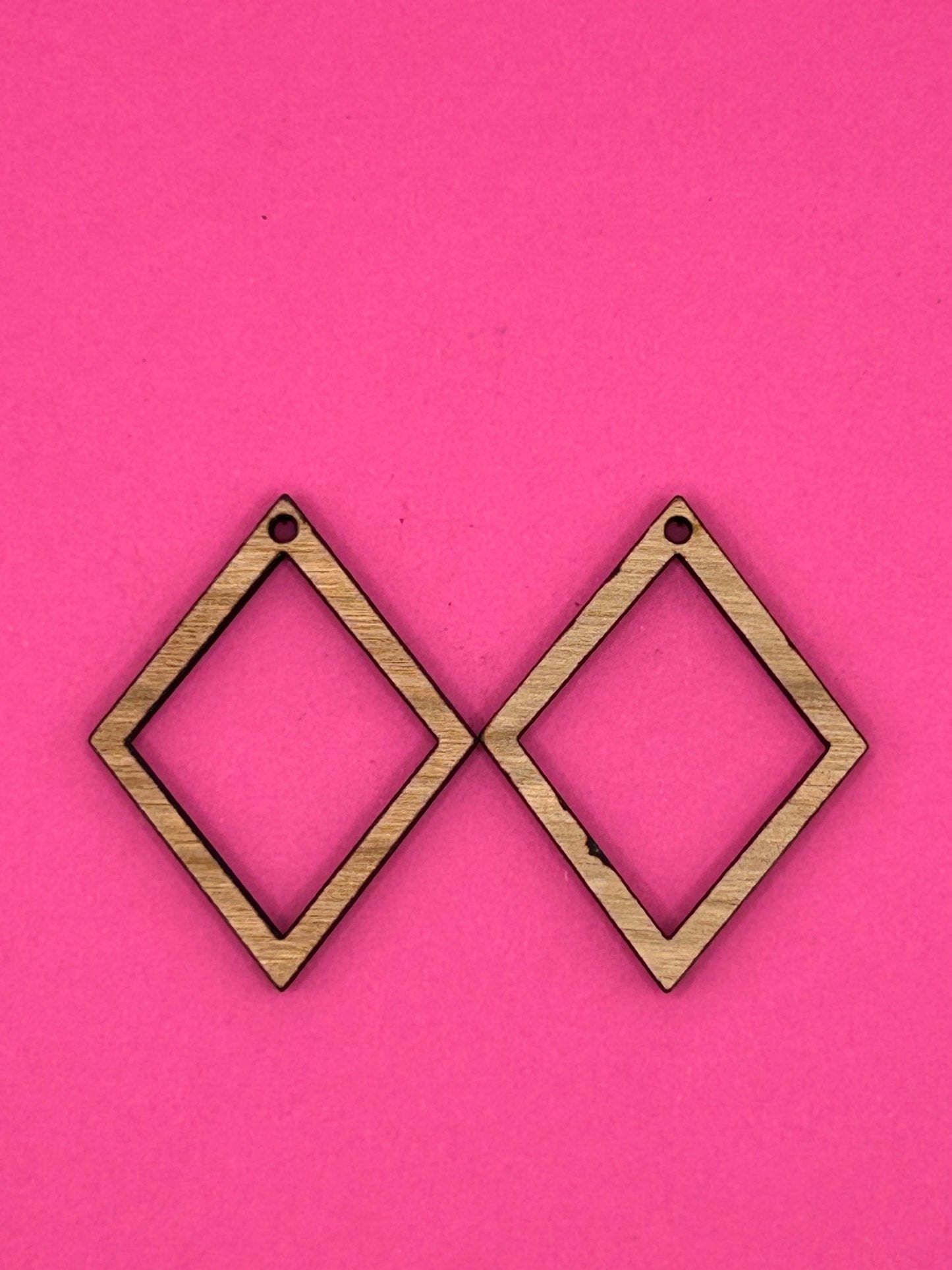 Blank diamond wooden bezel