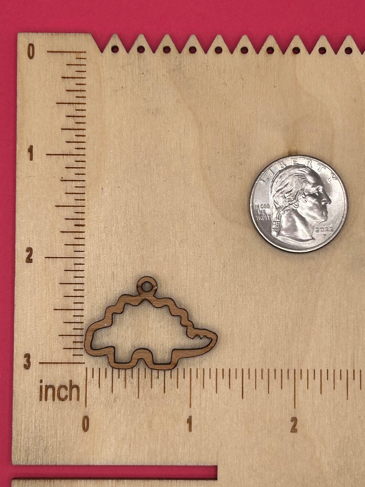 Blank Stegosaurus wooden bezels