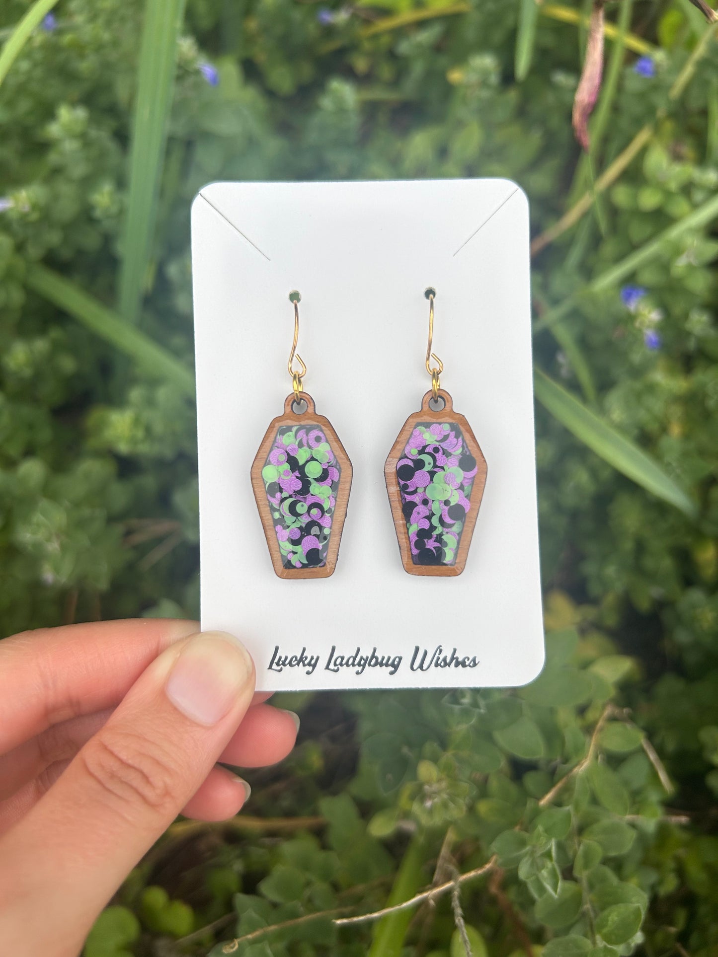 Coffin earrings