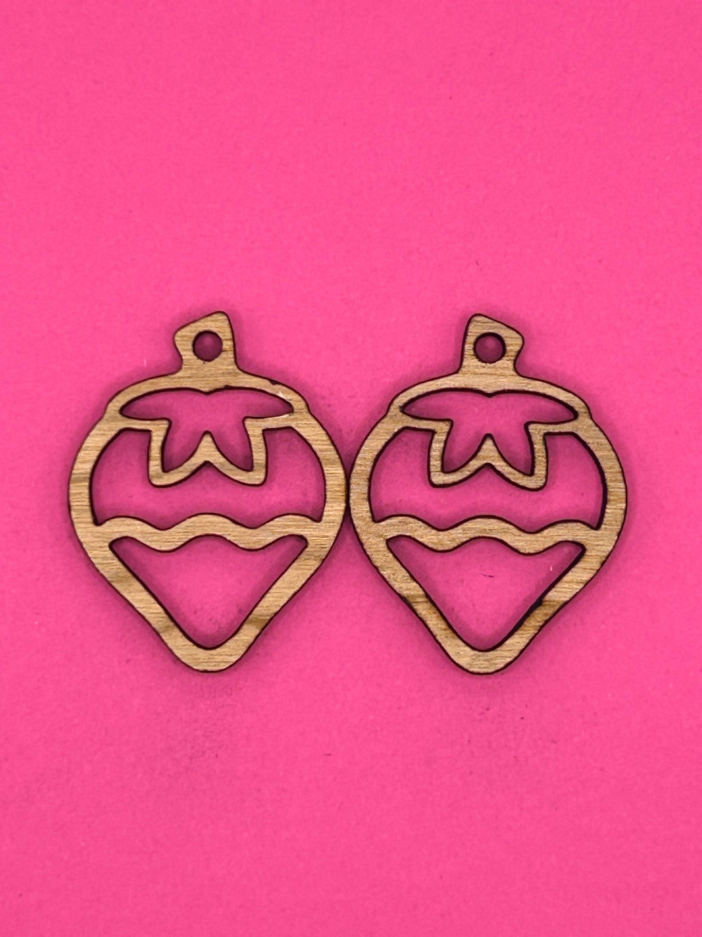 Blank chocolate strawberry wooden bezel
