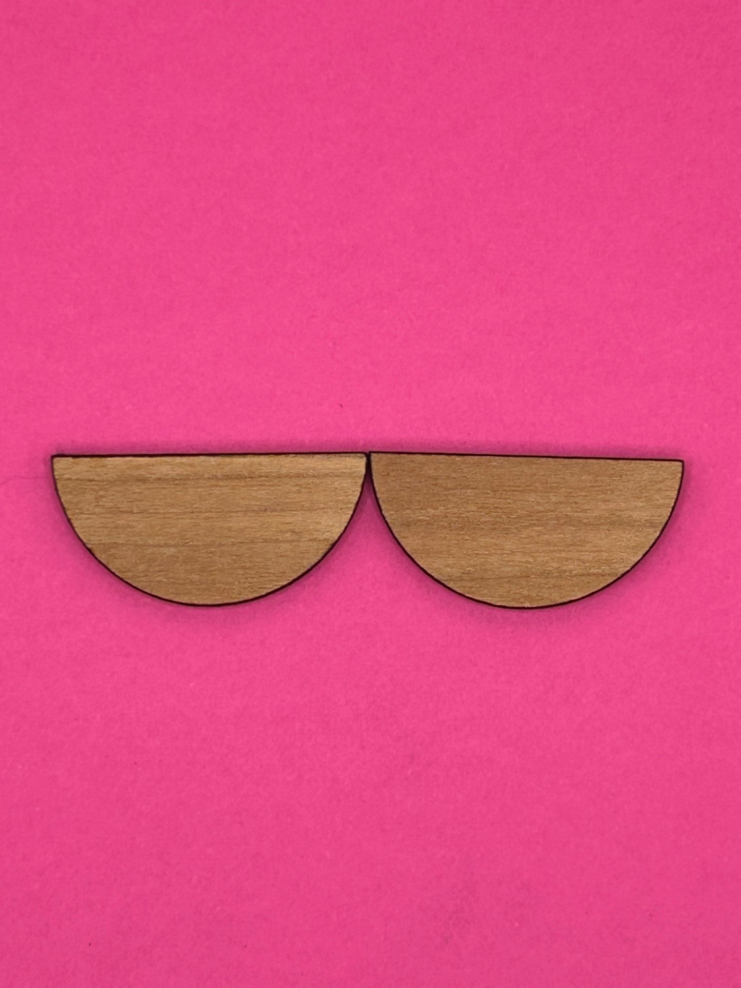 Blank half circle wooden bezels