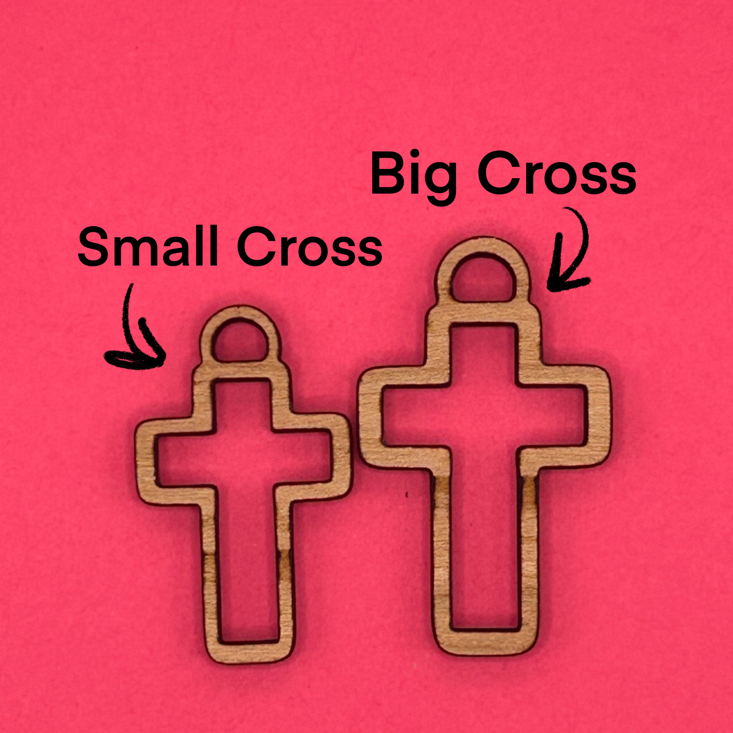 Blank cross wooden bezels
