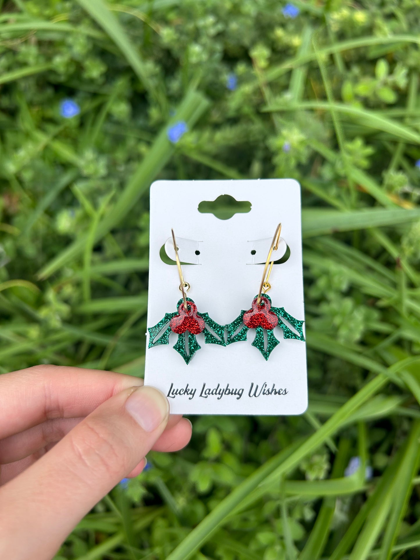 Mistletoe earrings
