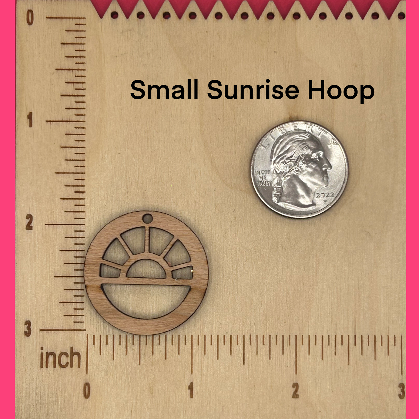 Blank Sunrise Hoop wooden bezels