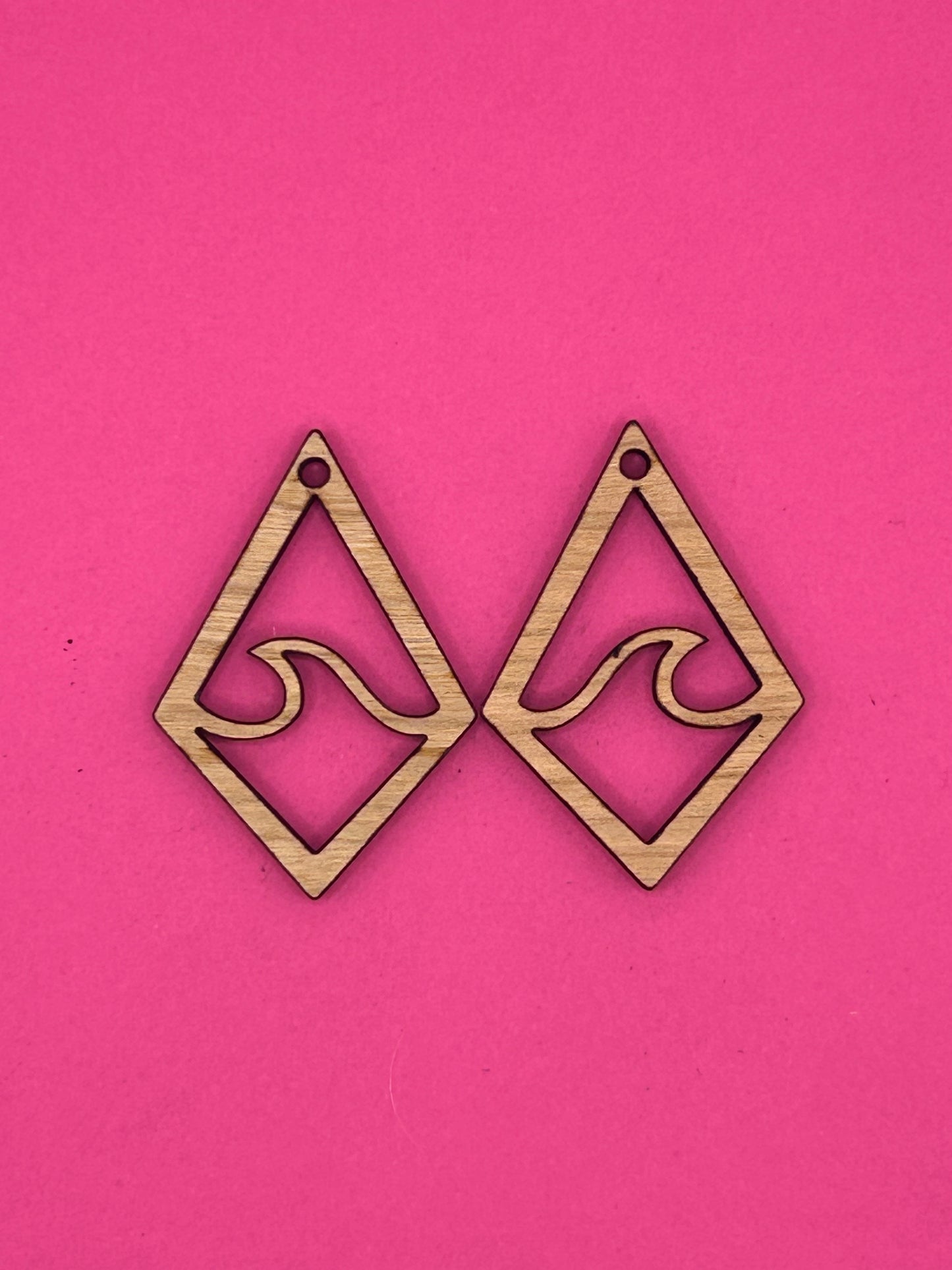 Blank chevron wave wooden blank