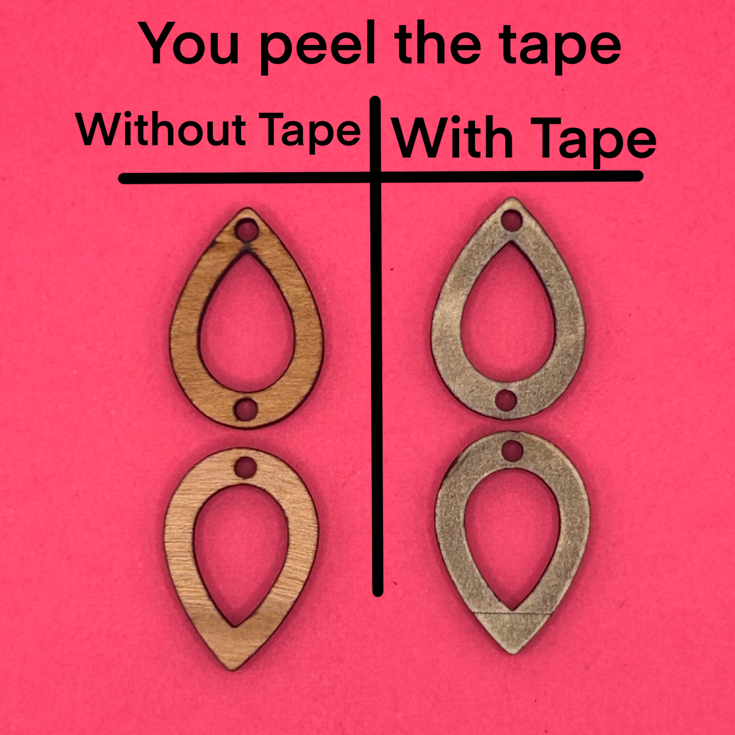 Blank 2 piece Scales wooden bezels