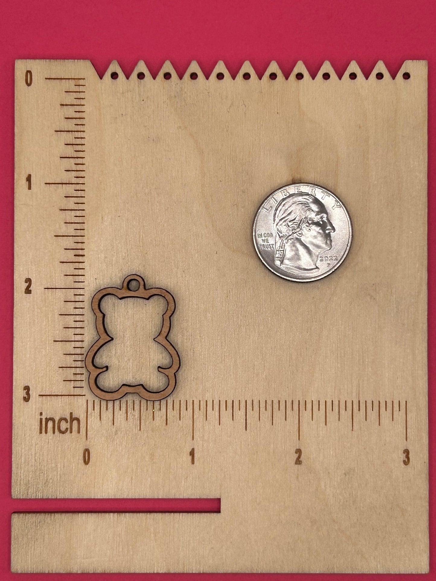 Blank Teddy Bear wooden bezel