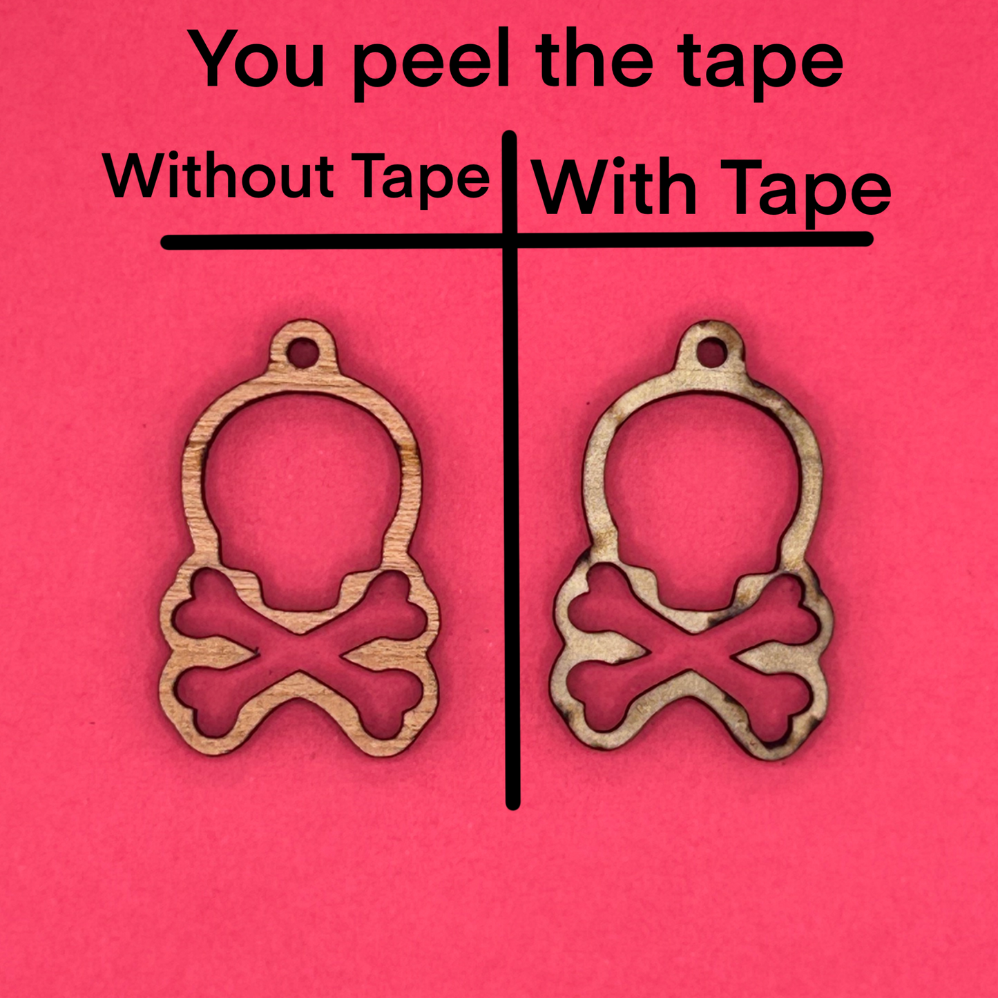 Blank Skull with Crossbones wooden bezels