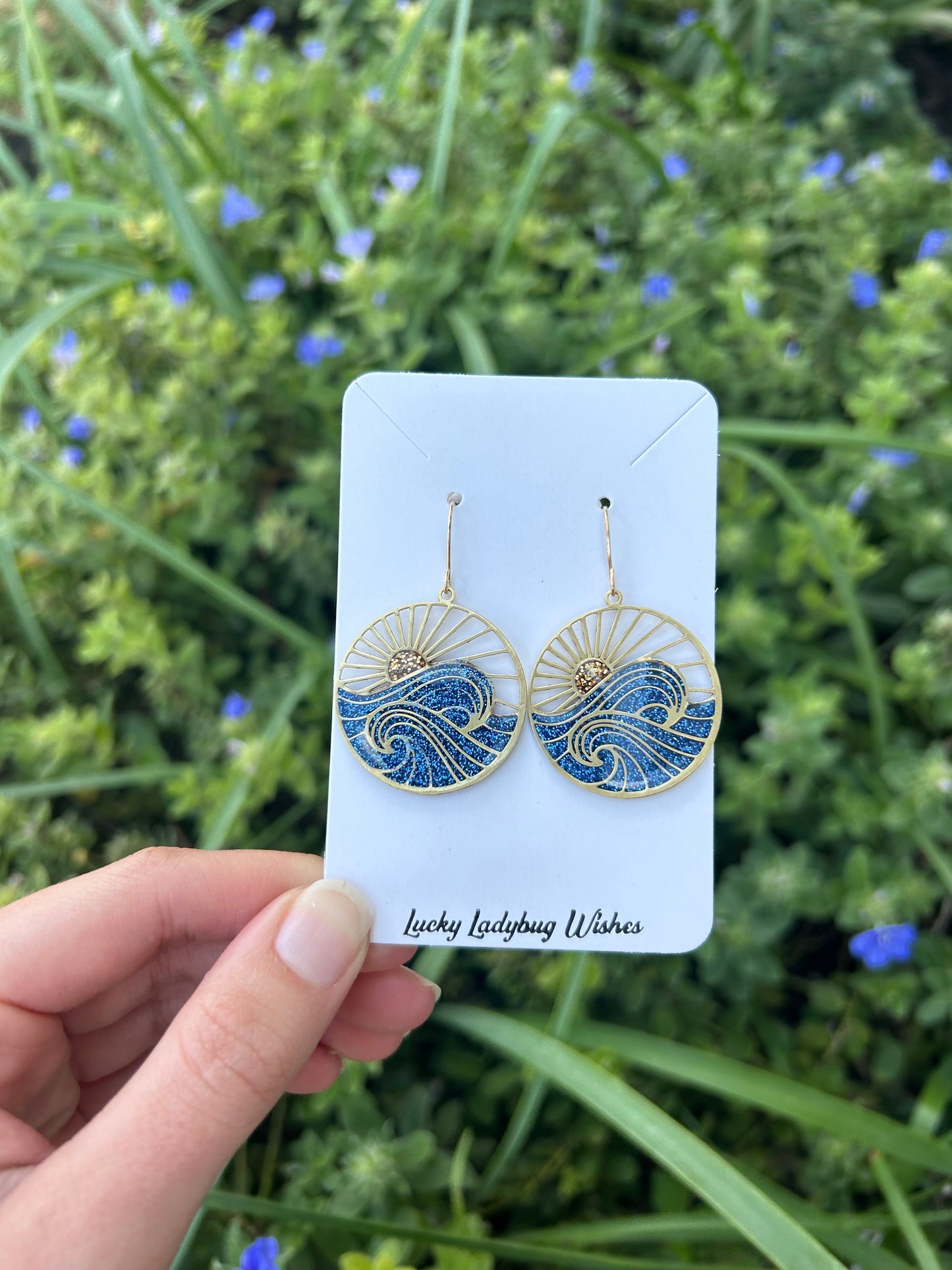 Beach hoop earrings