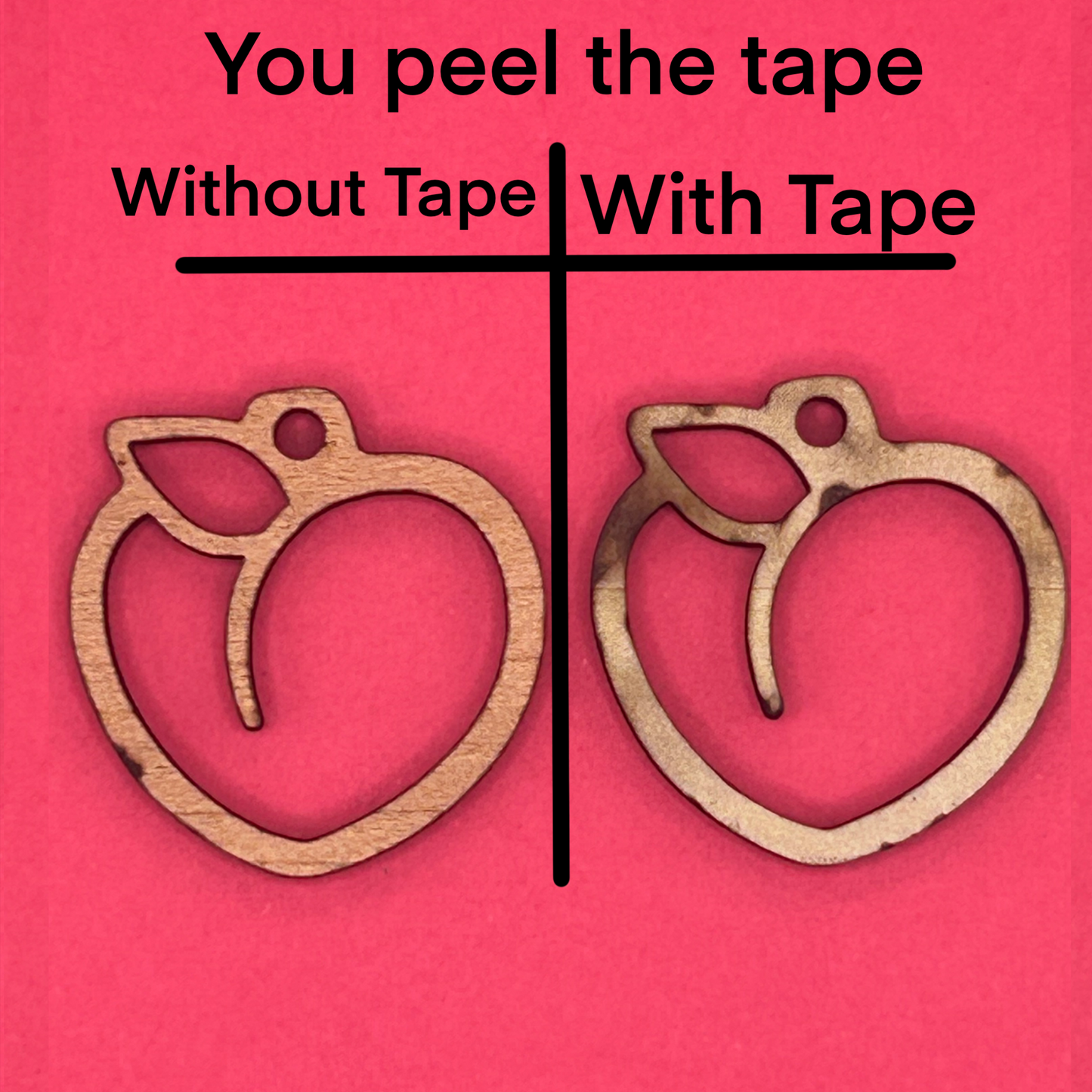 Blank Peach wooden bezel