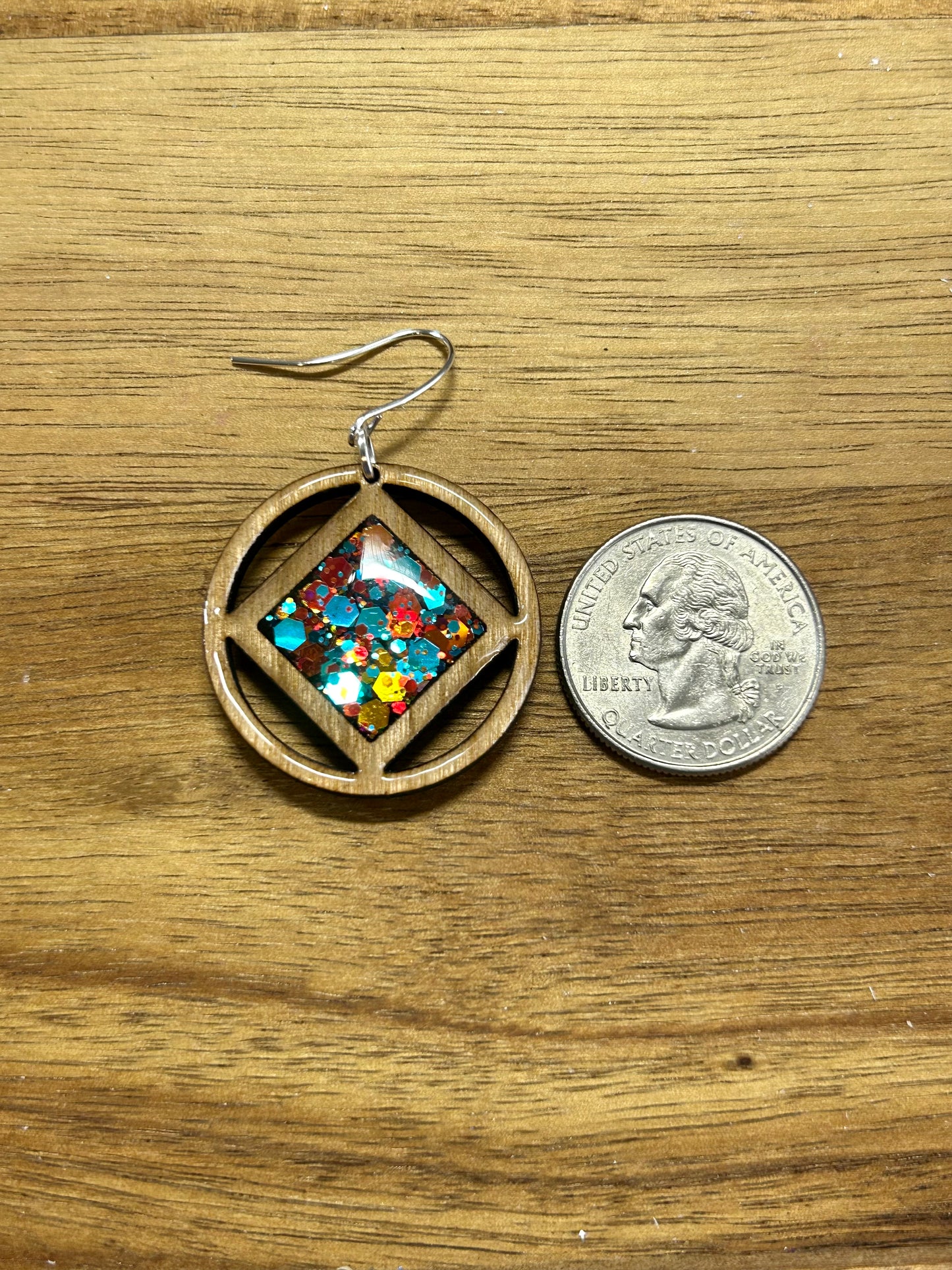 Faith wooden earrings
