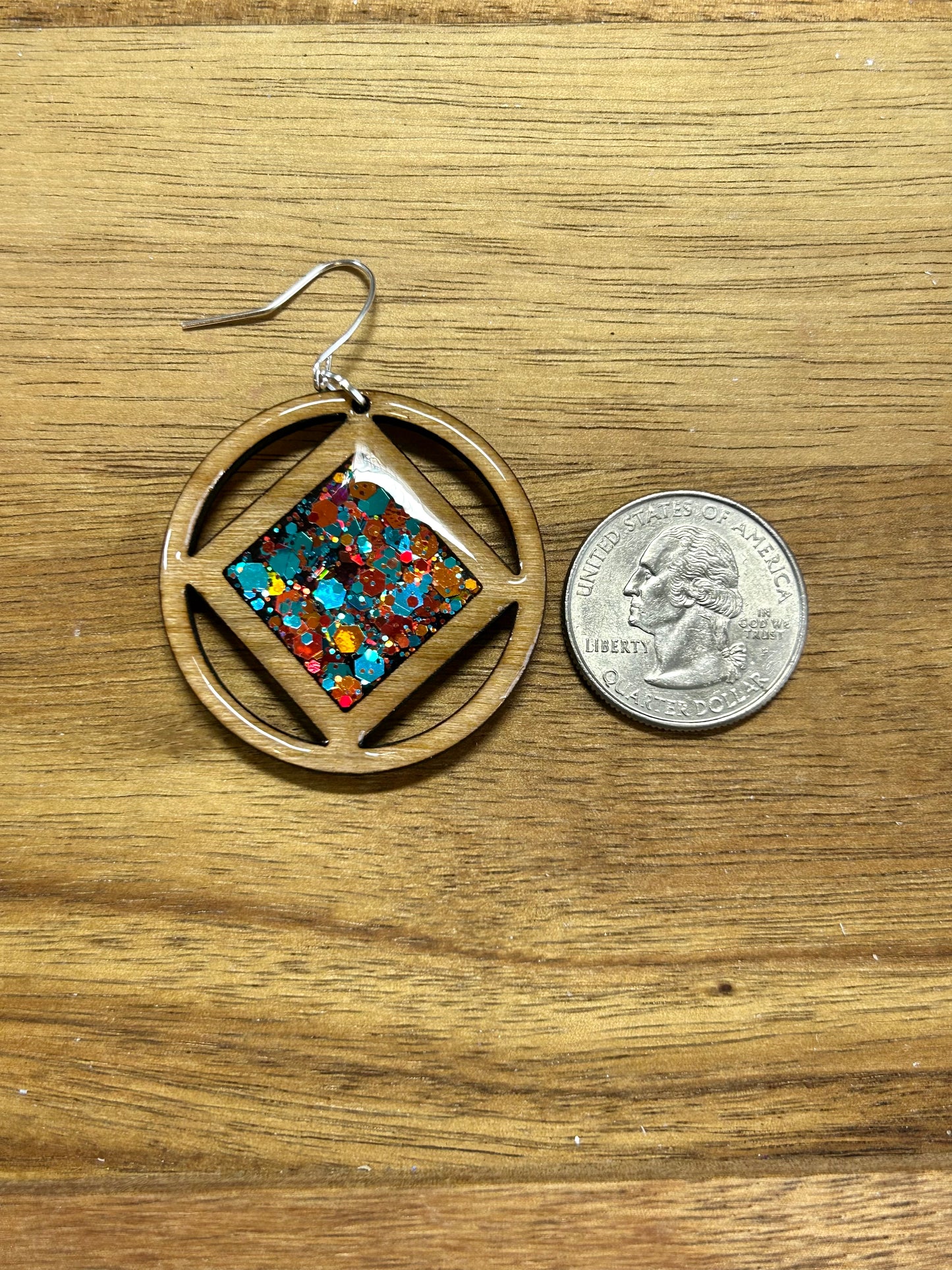 Faith wooden earrings
