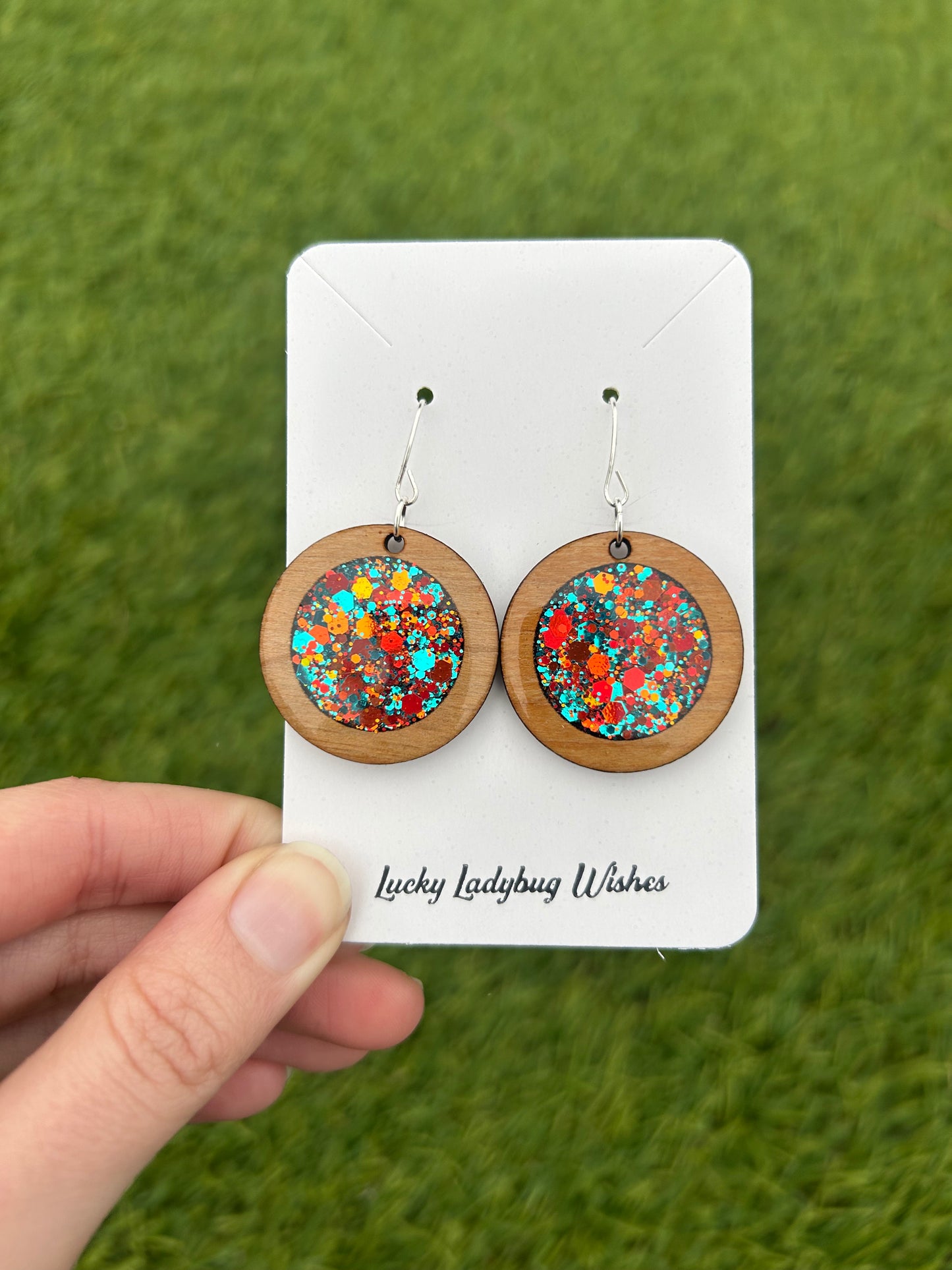 Faith wooden earrings
