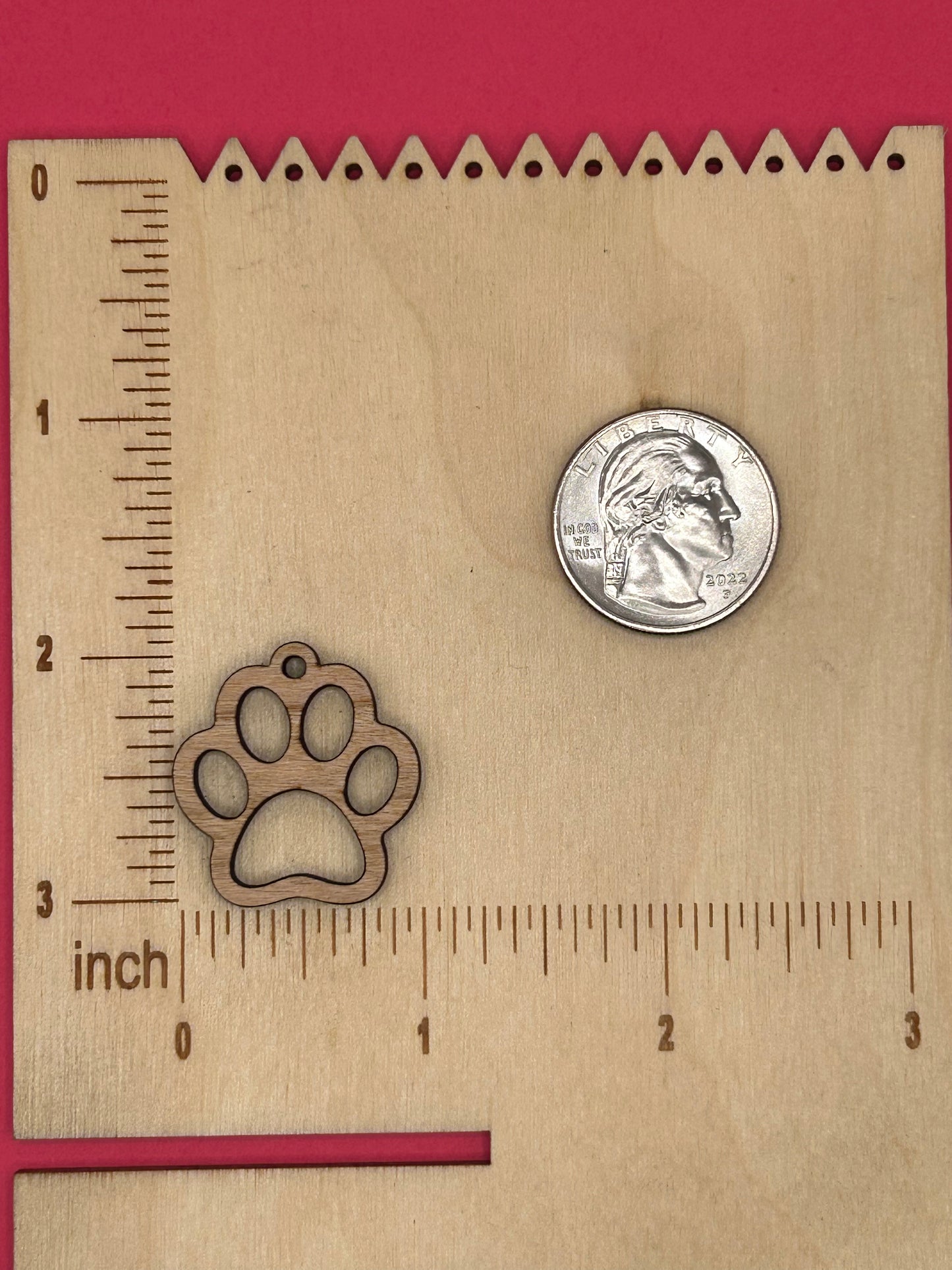 Blank dog paw wooden bezels