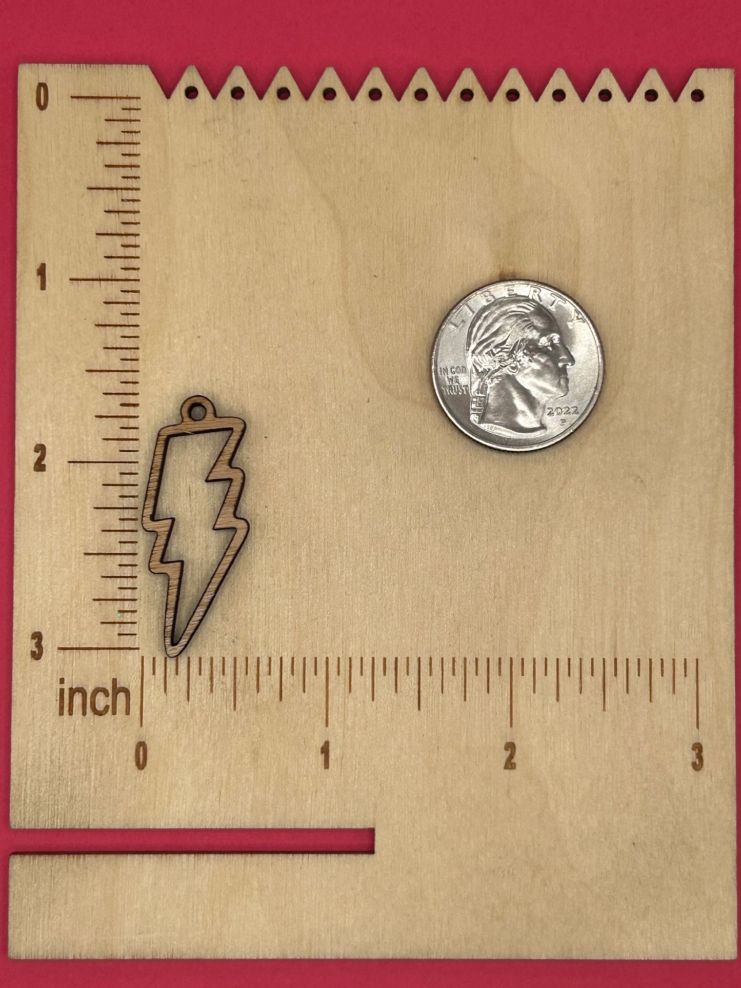 Blank Lightning Bolt wooden bezels